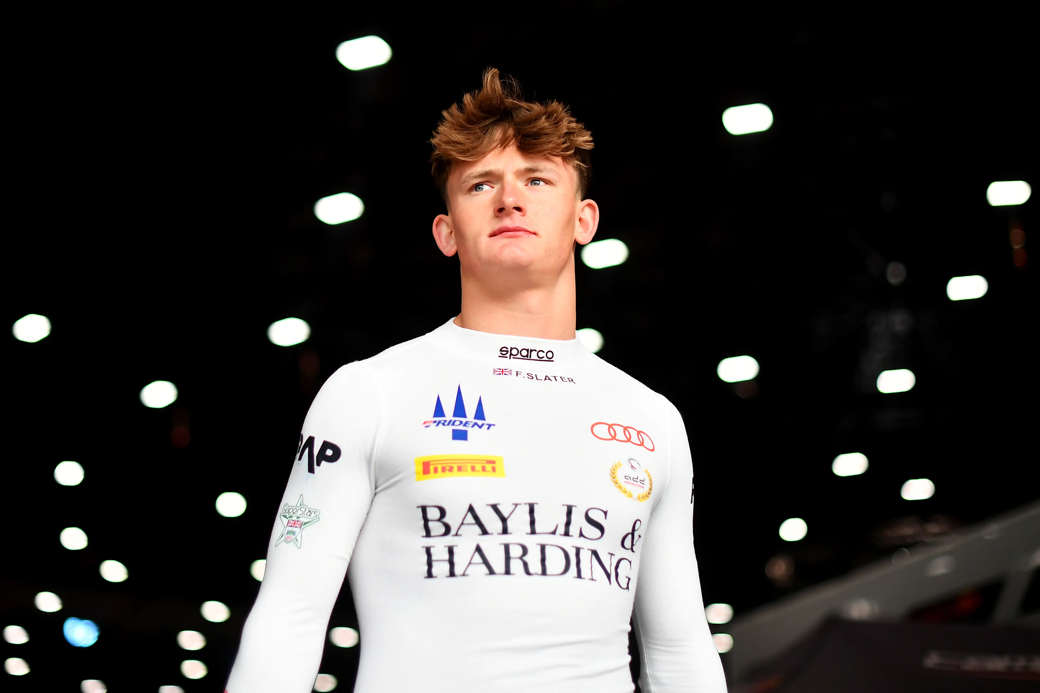 MADRID, SPAIN - SEPTEMBER 11: Freddie Slater of Great Britain and TRIDENT (5) looks on in the