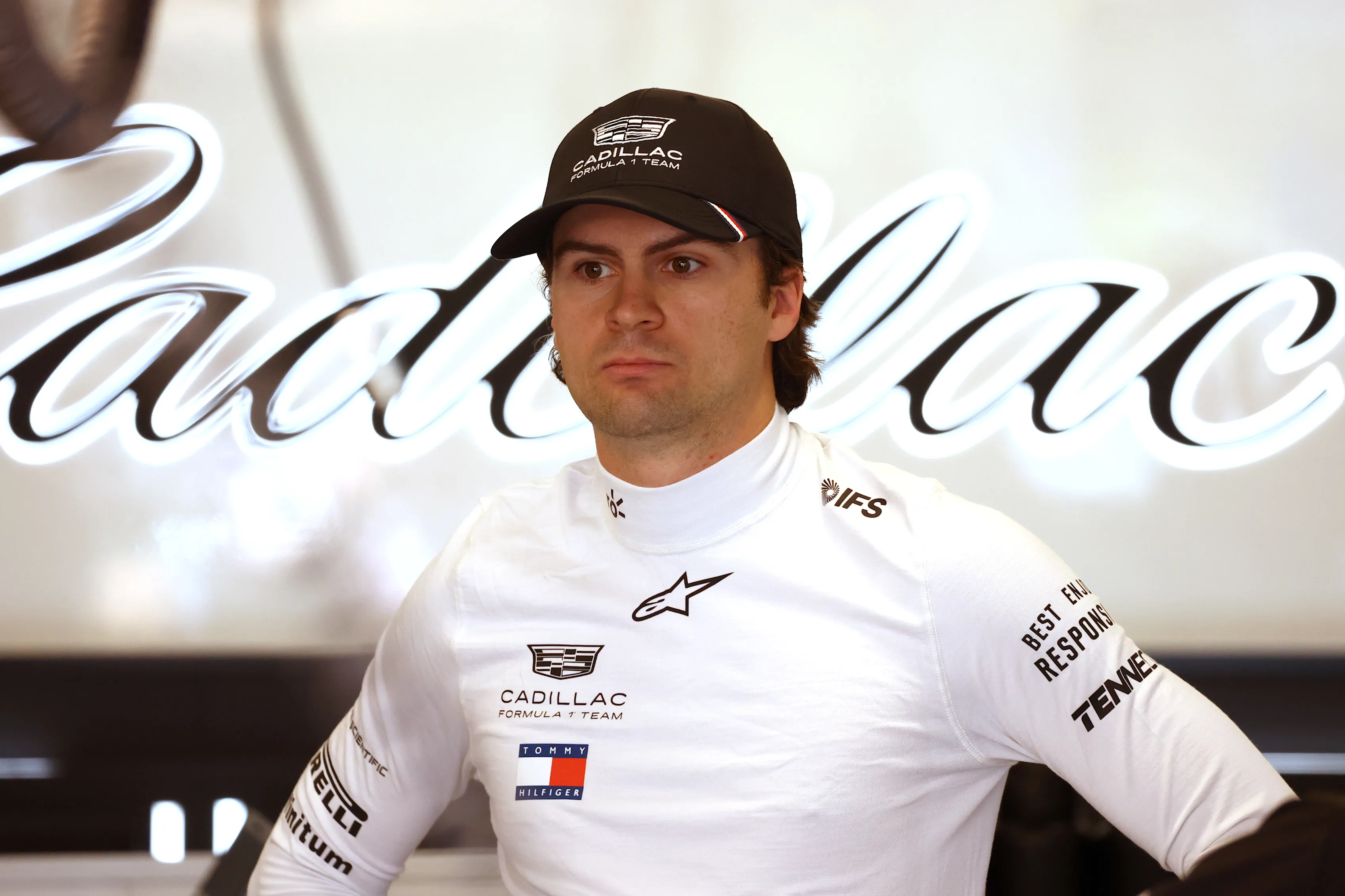 BARCELONA, SPAIN - JUNE 12: Colton Herta of United States and Cadillac F1 Team looks on in the