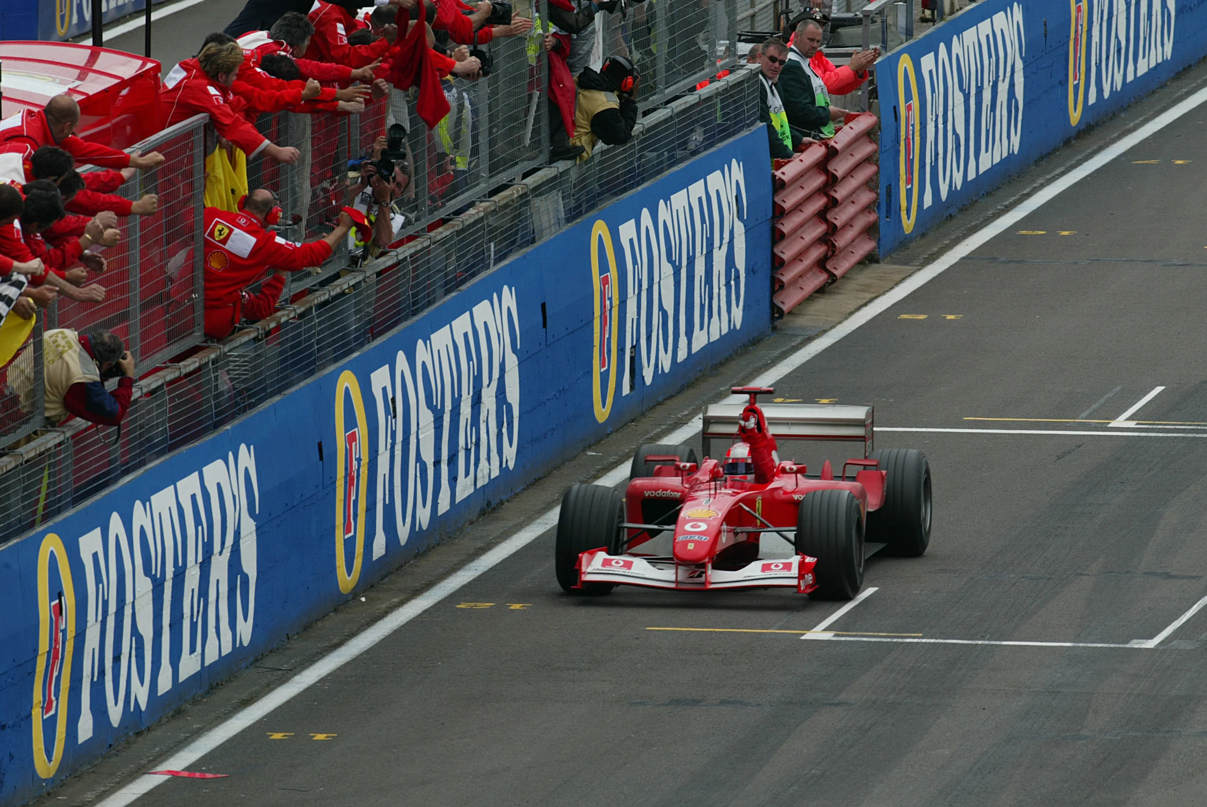 2002 British Grand Prix - Sunday Race Silverstone, England. 7th July 2002. Michael Schumacher