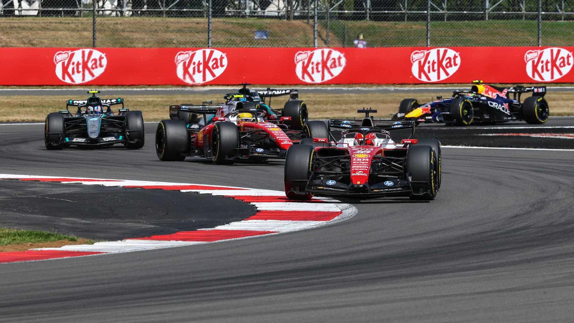 NORTHAMPTON, ENGLAND - JULY 05: Charles Leclerc of Monaco driving the (16) Scuderia Ferrari SF-26