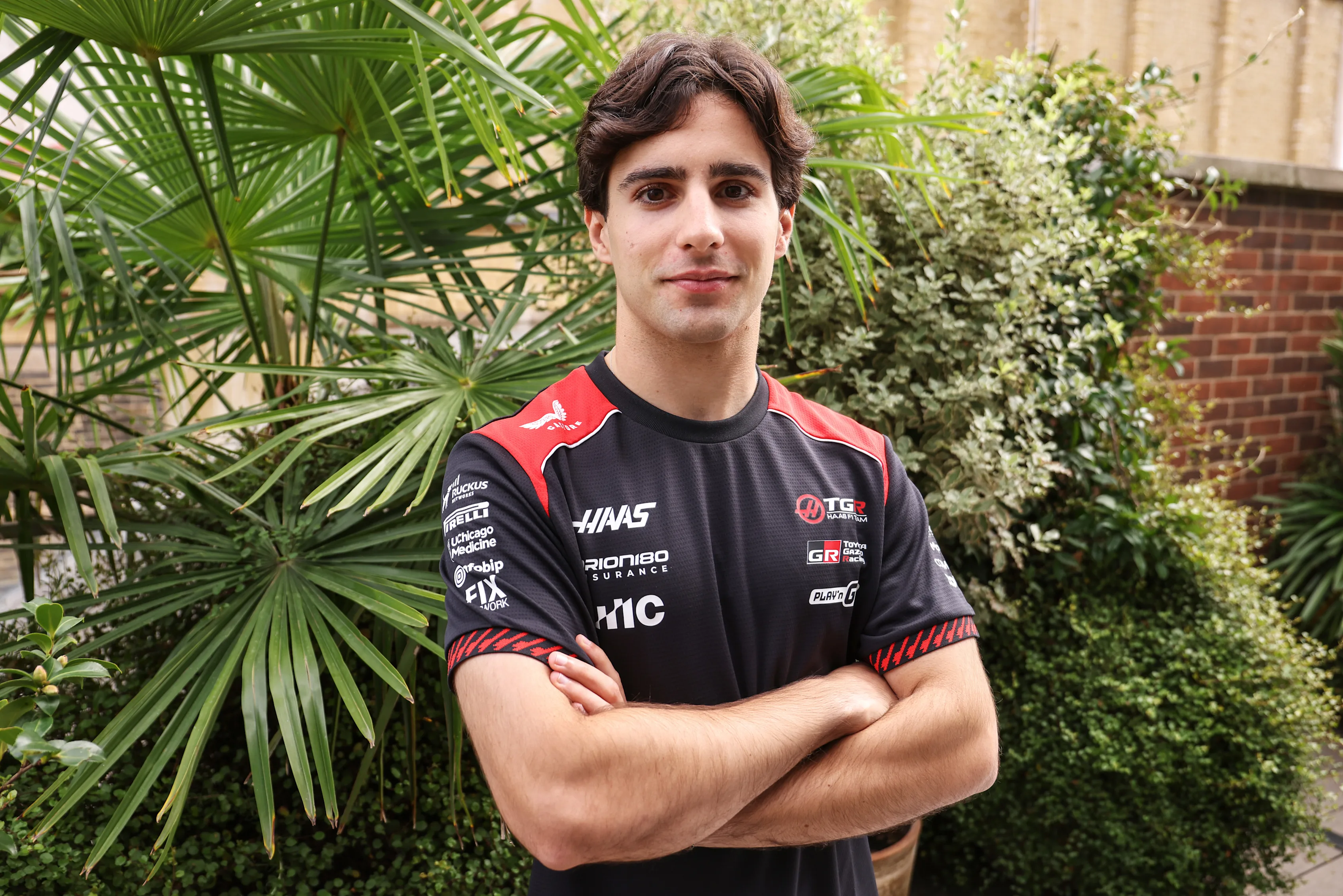 LONDON, ENGLAND - OCTOBER 15: Rafael Camara of Brazil and Haas F1 poses for a portrait at Mandarin