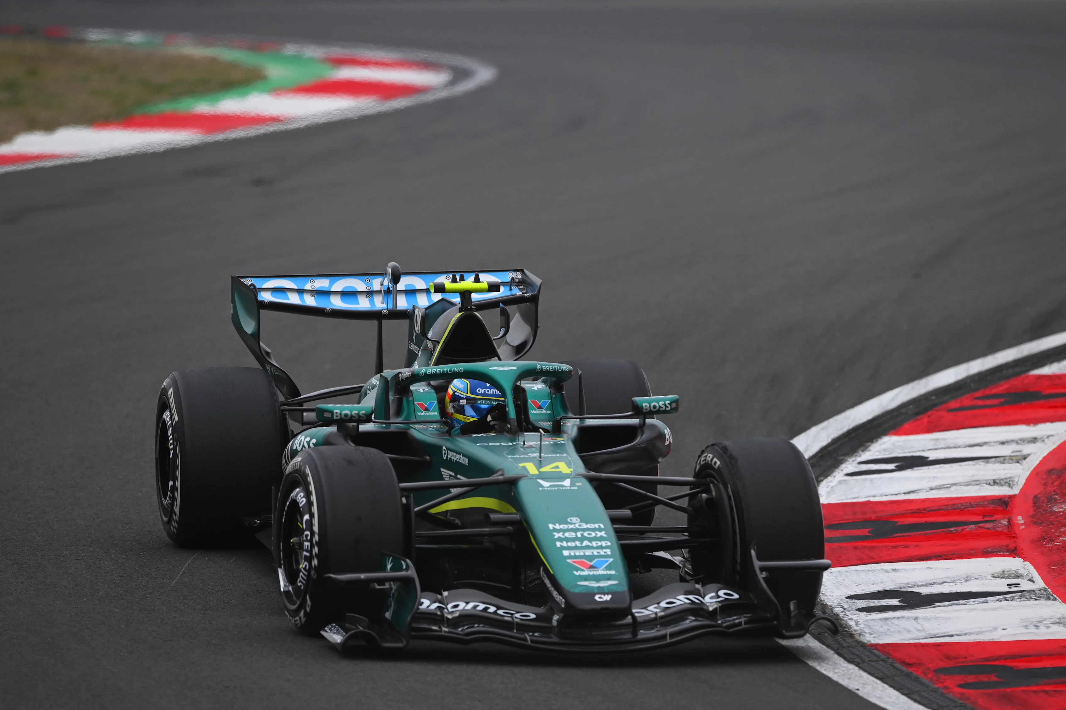 SHANGHAI, CHINA - MARCH 15: Fernando Alonso of Spain driving the (14) Aston Martin F1 Team AMR26