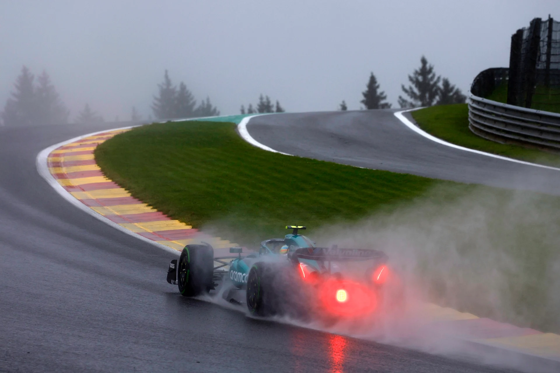 SPA, BELGIUM - JULY 27: Fernando Alonso, Aston Martin AMR24 during practice at the F1 Grand Prix of