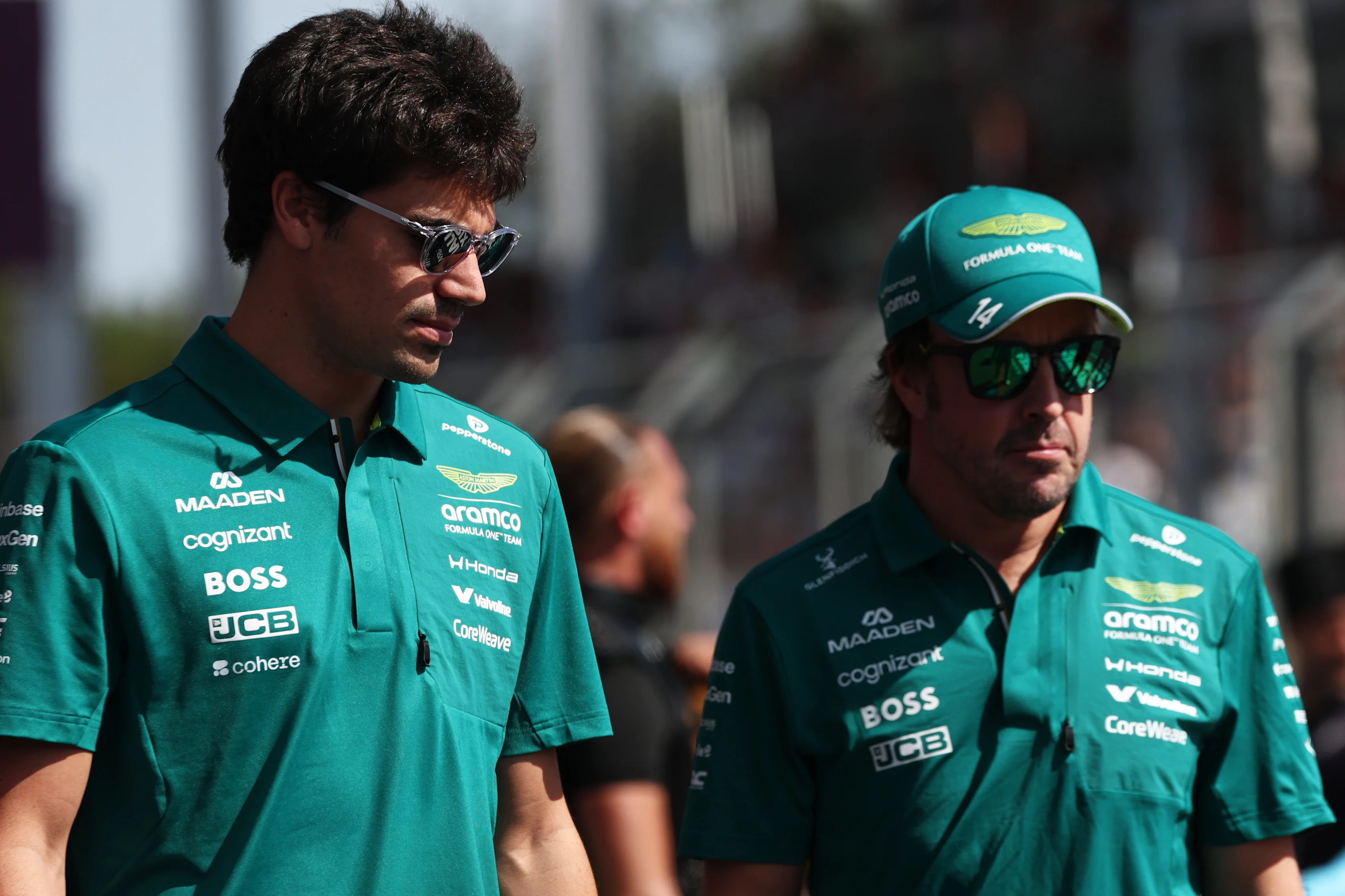 BAKU, AZERBAIJAN - SEPTEMBER 26: Lance Stroll of Canada and Aston Martin F1 Team and Fernando