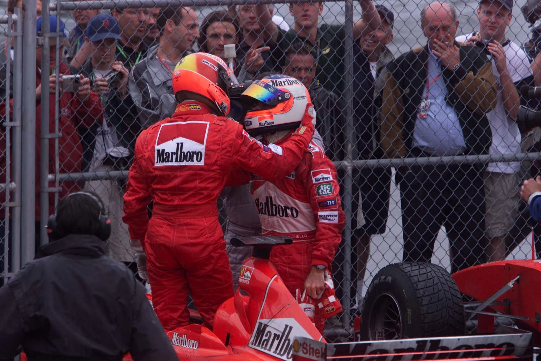 2000 Canadian Grand Prix. Montreal, Quebec, Canada. 16-18 June 2000. Michael Schumacher celebrates