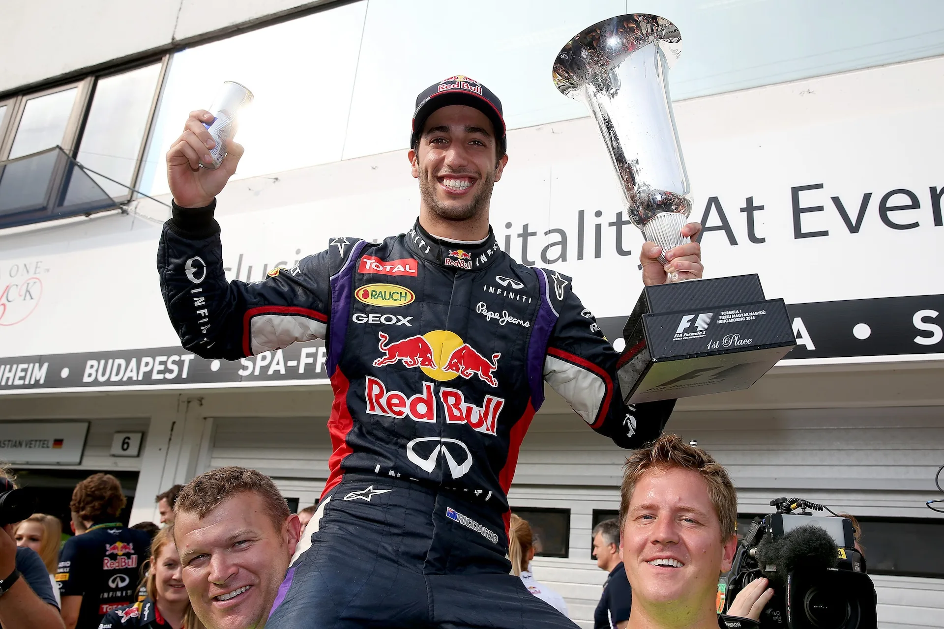 during the Hungarian Formula One Grand Prix at Hungaroring on July 27, 2014 in Budapest, Hungary.