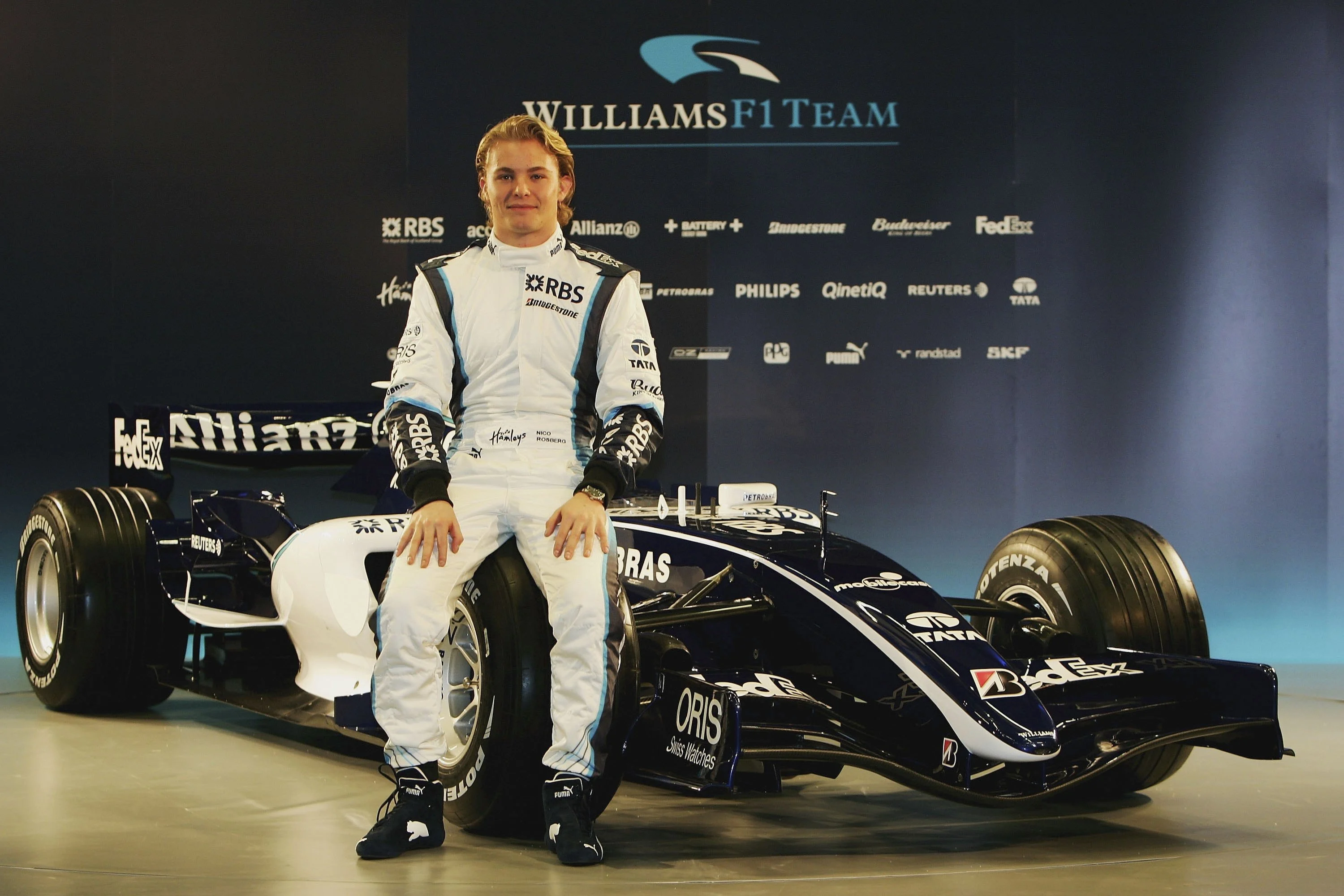 OXFORD, UNITED KINGDOM - JANUARY 27:  Nico Rosberg of Williams and Germany poses with the new