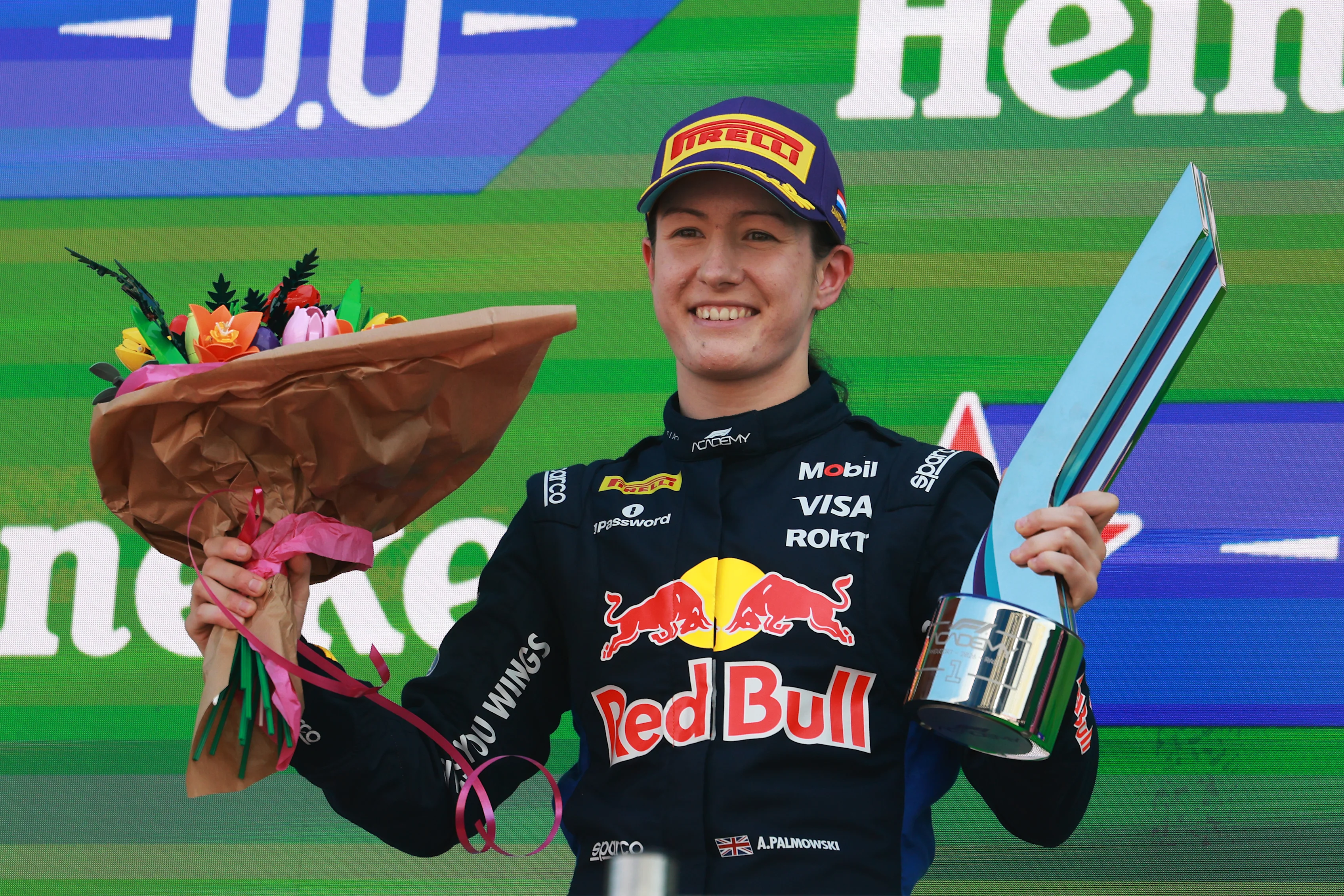 ZANDVOORT, NETHERLANDS - AUGUST 23: Race winner Alisha Palmowski of Great Britain and Campos Racing