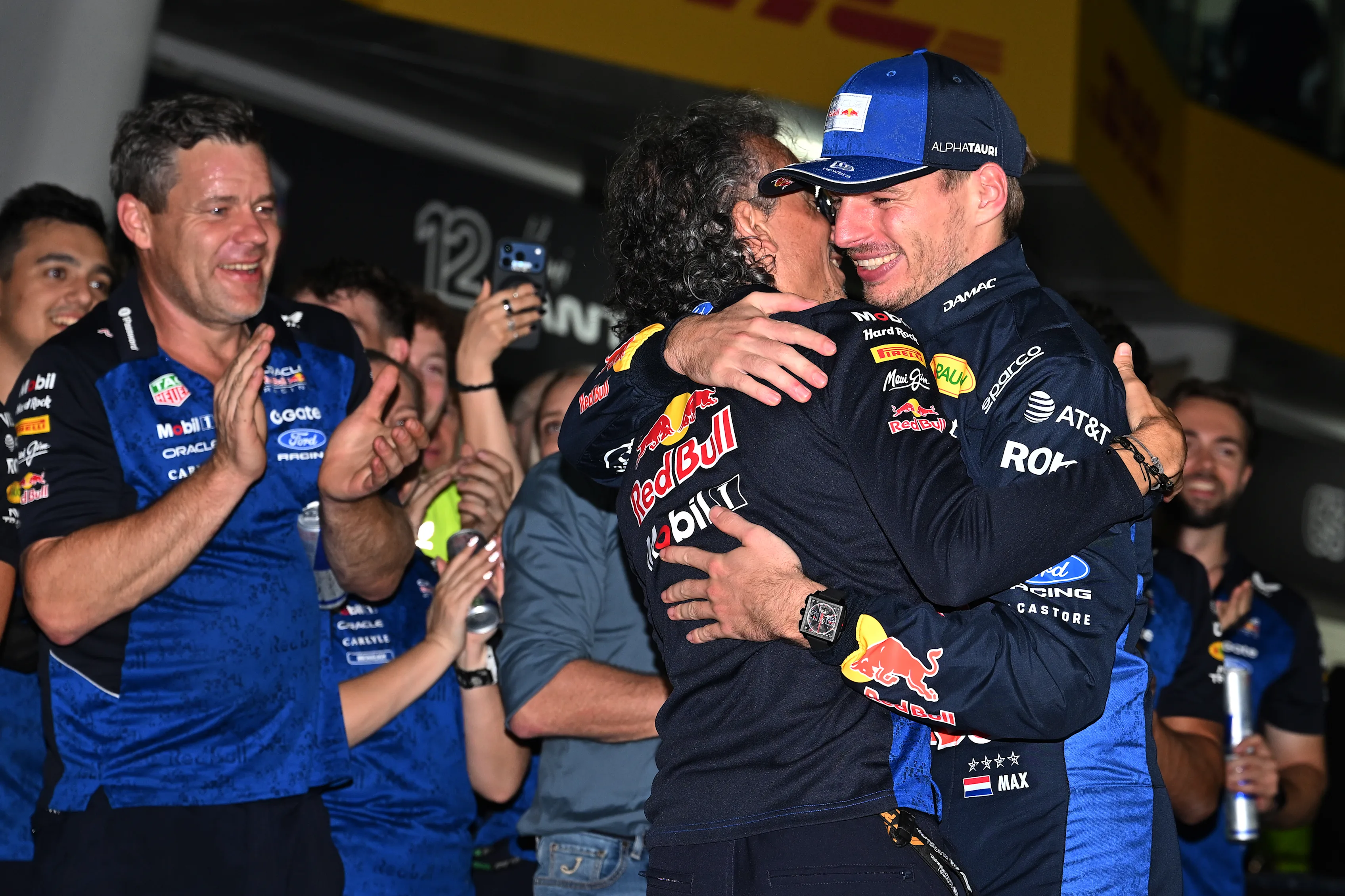 KUALA LUMPUR, MALAYSIA - OCTOBER 04: Race winner Max Verstappen of the Netherlands and Oracle Red
