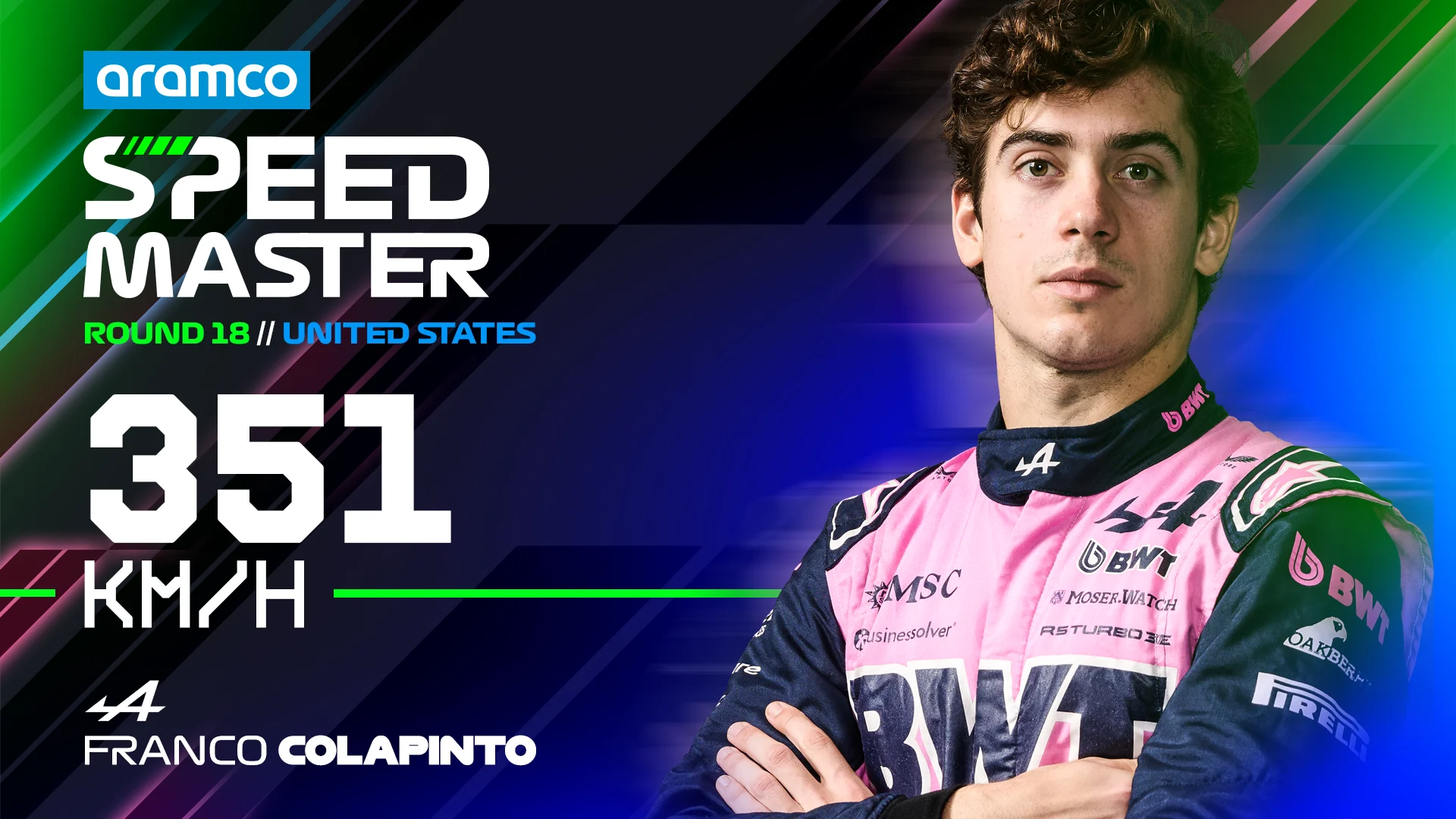 Aramco Speed Master - United States 2026 - Franco Colapinto