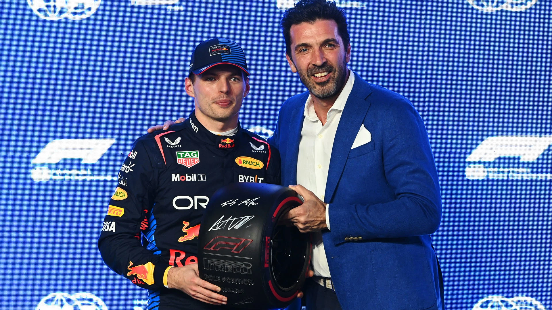 JEDDAH STREET CIRCUIT, SAUDI ARABIA - MARCH 08: Former goalkeeper Gianluigi Buffon presents Max