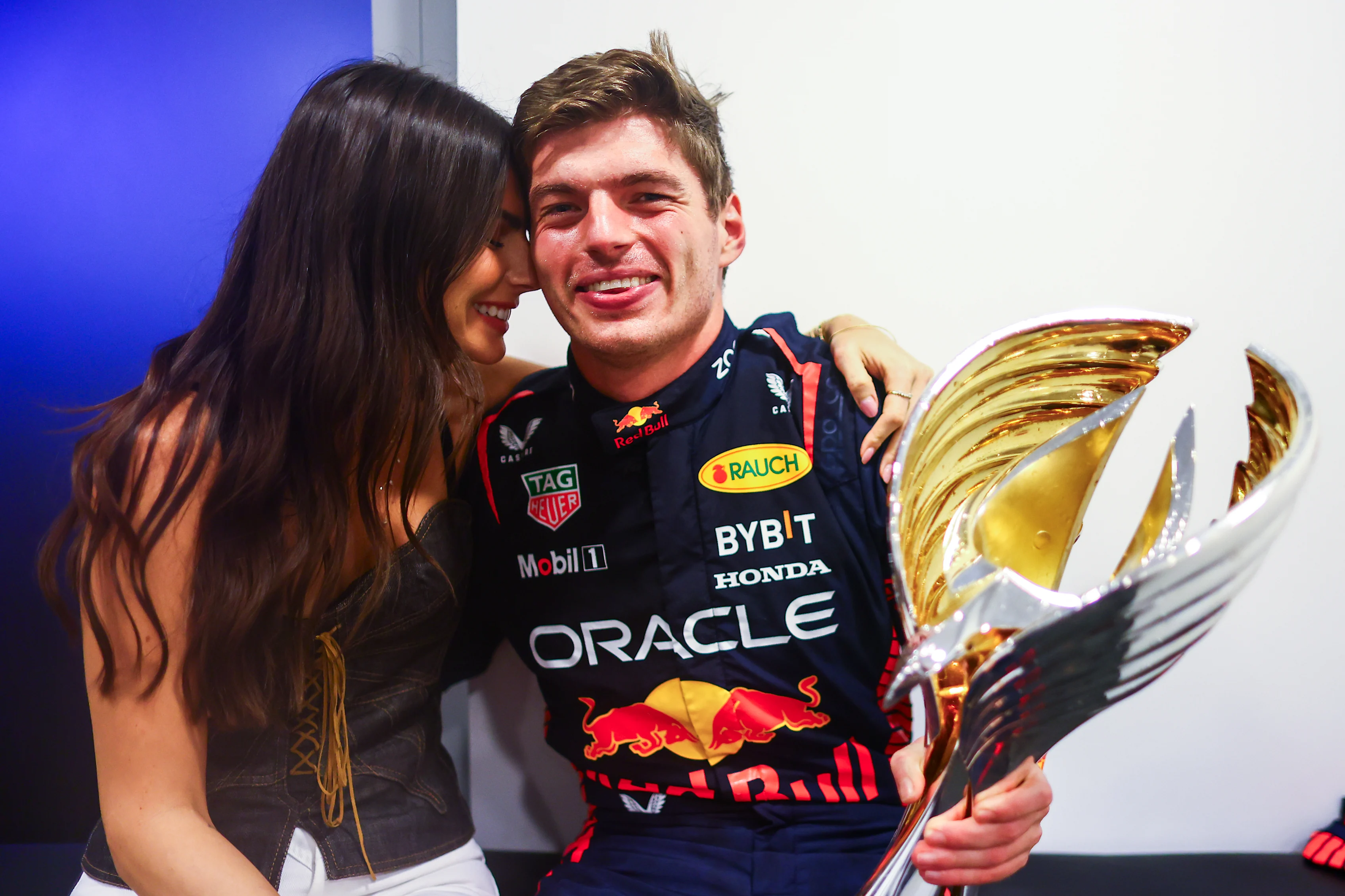 ABU DHABI, UNITED ARAB EMIRATES - NOVEMBER 26: Race winner Max Verstappen of the Netherlands and