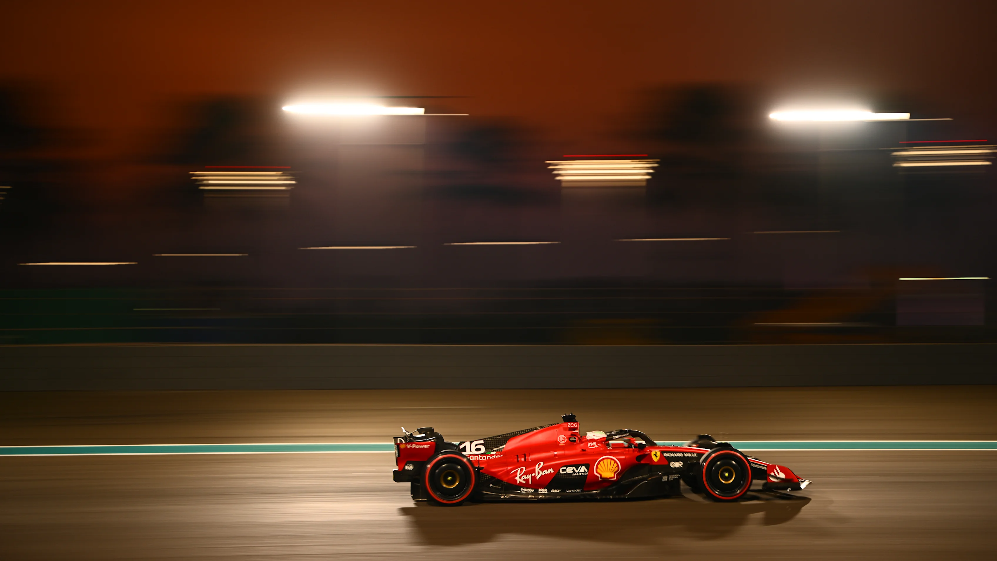 ABU DHABI, UNITED ARAB EMIRATES - NOVEMBER 24: Charles Leclerc of Monaco driving the (16) Ferrari SF-23 on track during practice ahead of the F1 Grand Prix of Abu Dhabi at Yas Marina Circuit on November 24, 2023 in Abu Dhabi, United Arab Emirates. (Photo by Clive Mason - Formula 1/Formula 1 via Getty Images)