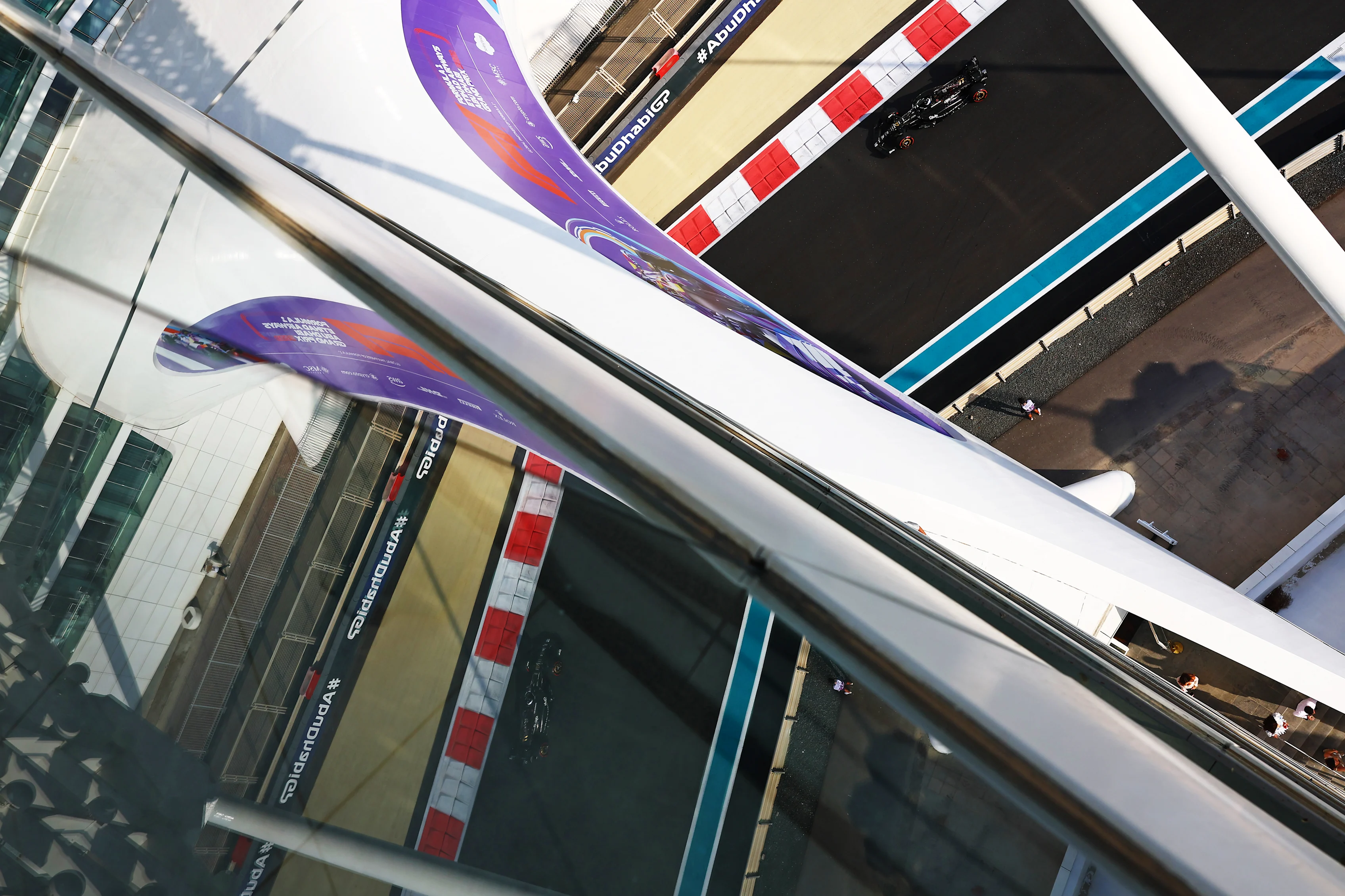 ABU DHABI, UNITED ARAB EMIRATES - NOVEMBER 25: Valtteri Bottas of Finland driving the (77) Alfa Romeo F1 C43 Ferrari or during final practice ahead of the F1 Grand Prix of Abu Dhabi at Yas Marina Circuit on November 25, 2023 in Abu Dhabi, United Arab Emirates. (Photo by Mark Thompson/Getty Images)