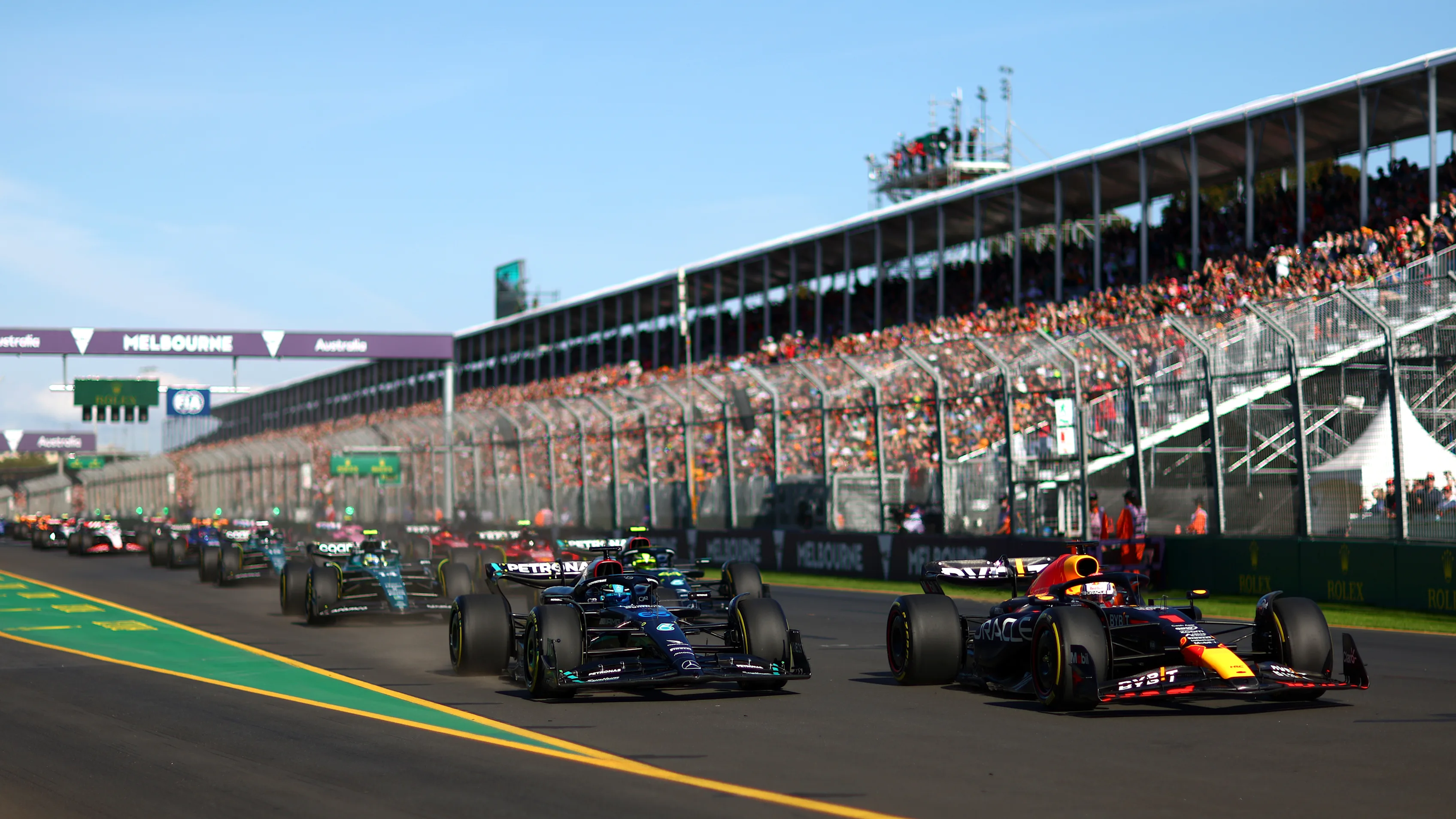 MELBOURNE, AUSTRALIA - APRIL 02: Max Verstappen of the Netherlands driving the (1) Oracle Red Bull