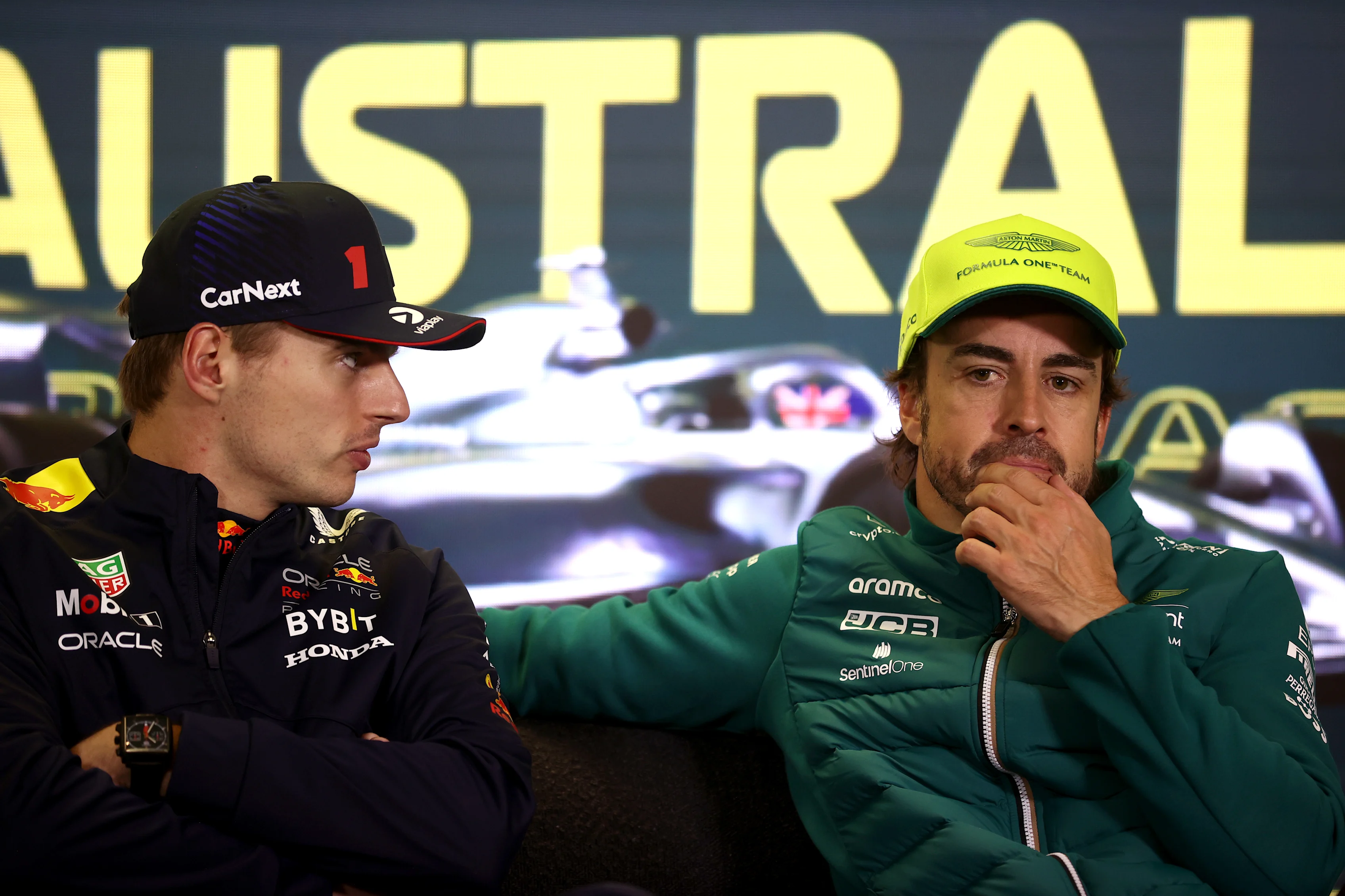 MELBOURNE, AUSTRALIA - APRIL 02: Race winner Max Verstappen of the Netherlands and Oracle Red Bull