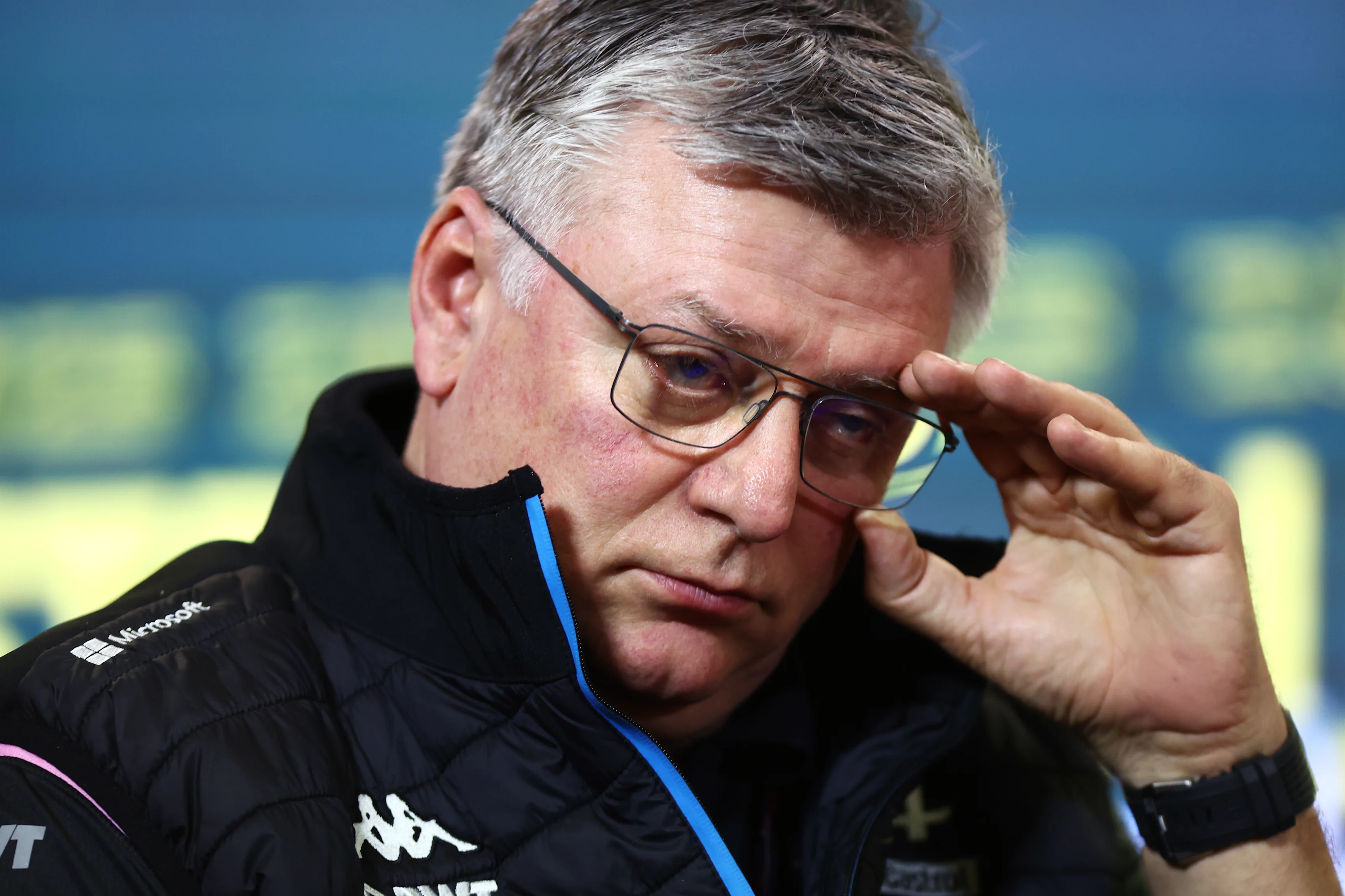 MELBOURNE, AUSTRALIA - MARCH 31: Otmar Szafnauer, Team Principal of Alpine F1 looks on in the Team