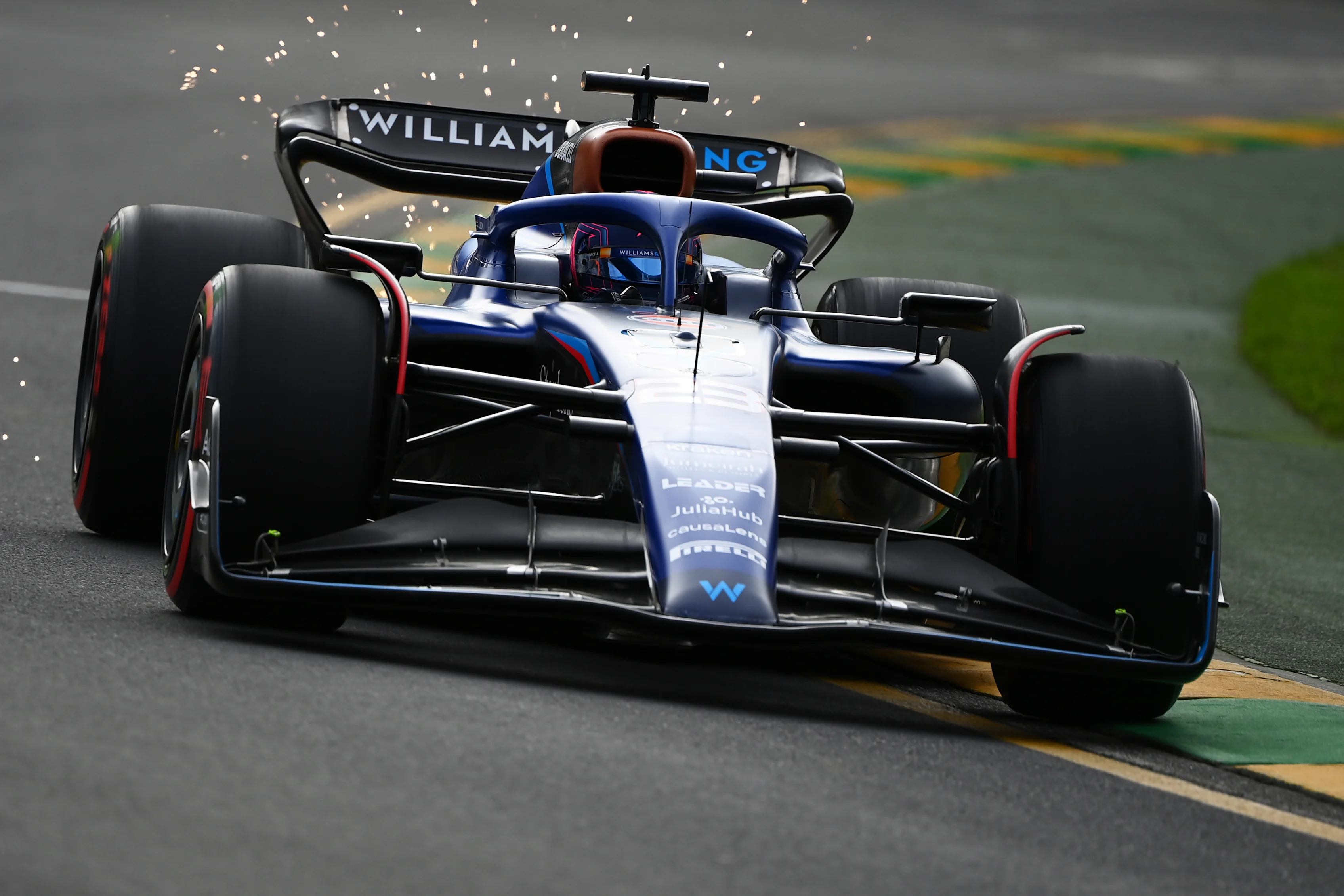MELBOURNE, AUSTRALIA - APRIL 01: Alexander Albon of Thailand driving the (23) Williams FW45