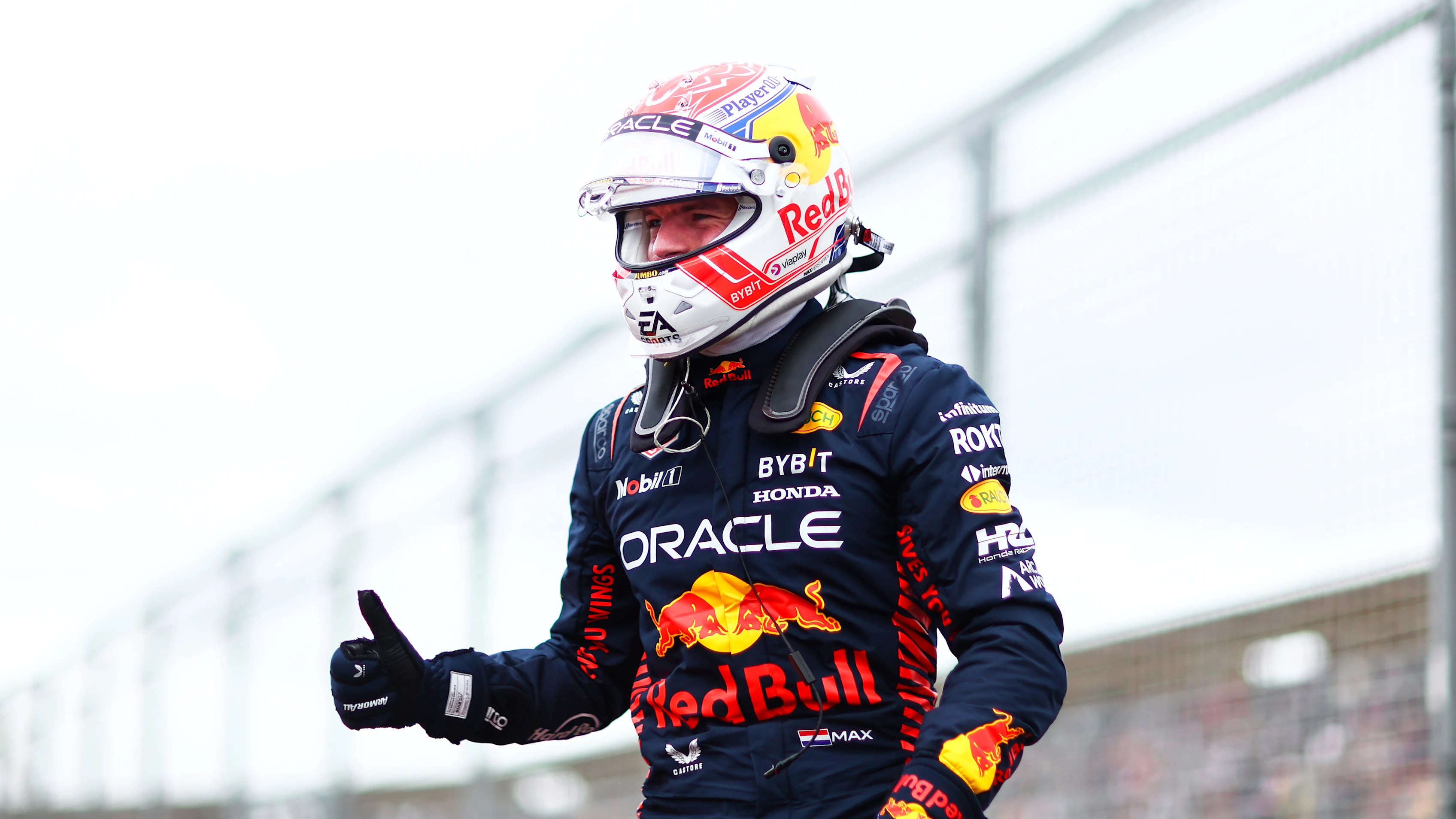 MELBOURNE, AUSTRALIA - APRIL 01: Pole position qualifier Max Verstappen of the Netherlands and
