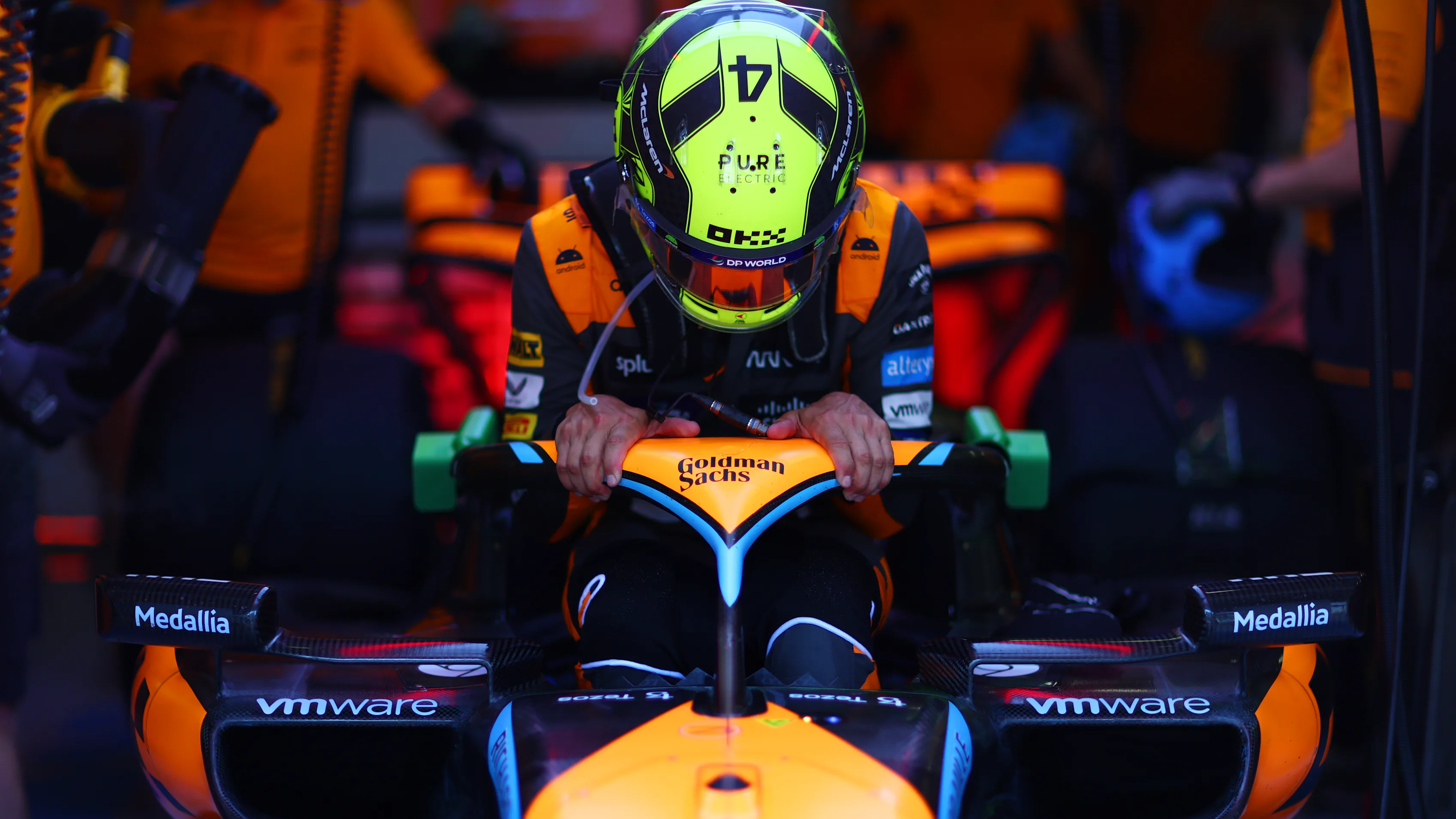 SPIELBERG, AUSTRIA - JUNE 30: Lando Norris of Great Britain and McLaren prepares to drive in the