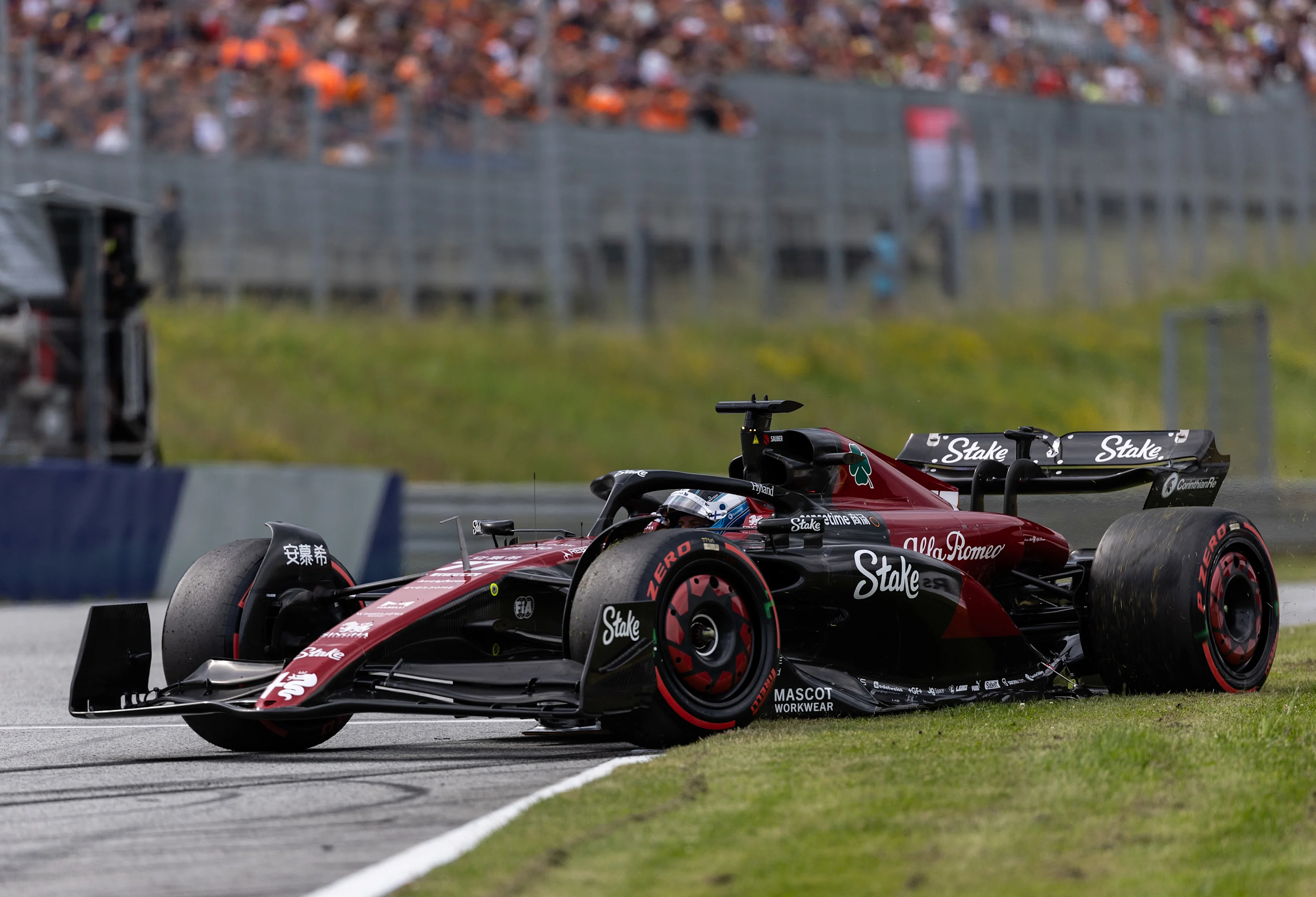 SPIELBERG, AUSTRIA - JUNE 30: Valtteri Bottas of Finland driving the (77) Alfa Romeo F1 C43 Ferrari