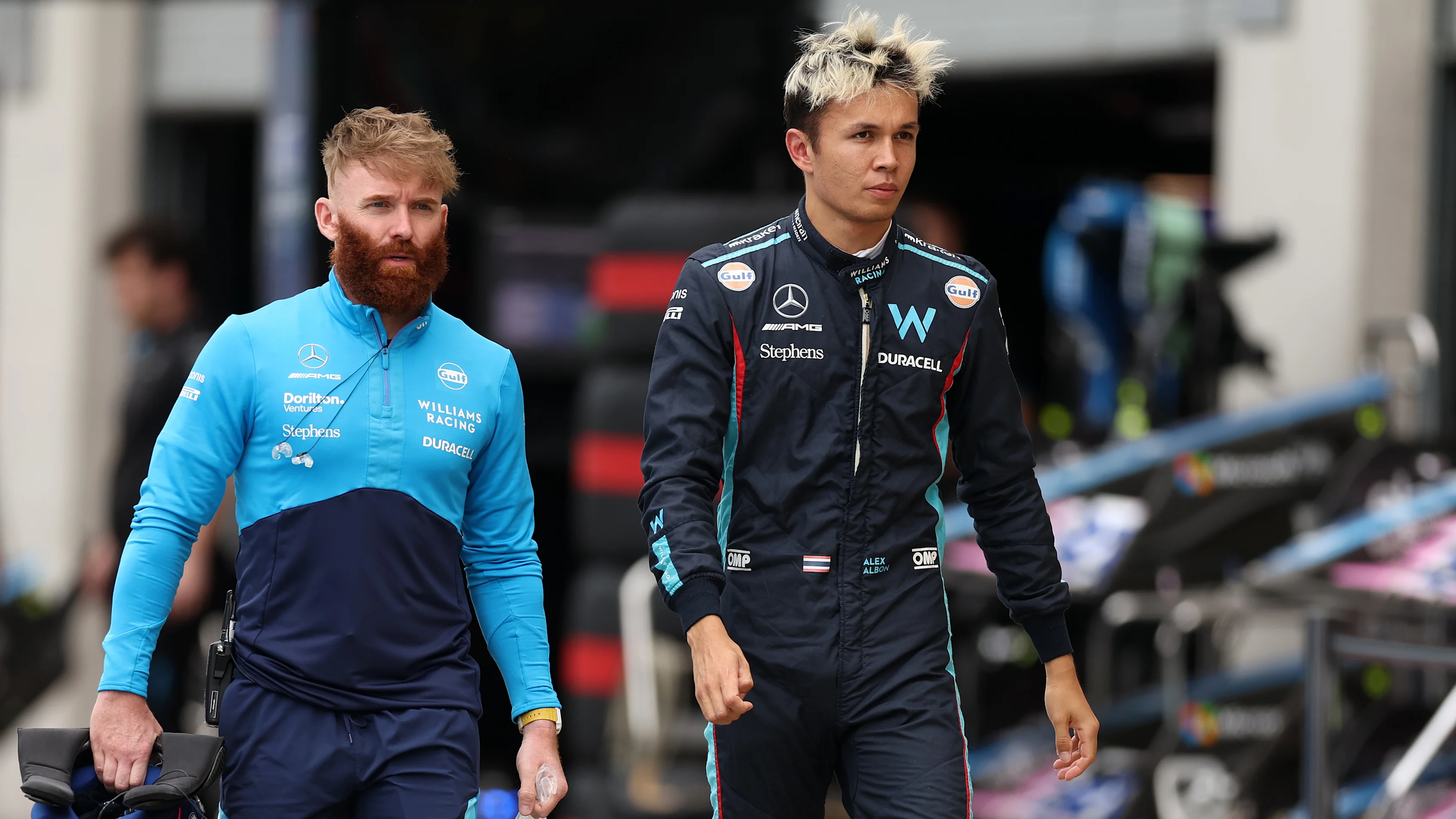 SPIELBERG, AUSTRIA - JULY 01: 11th placed qualifier Alexander Albon of Thailand and Williams walks