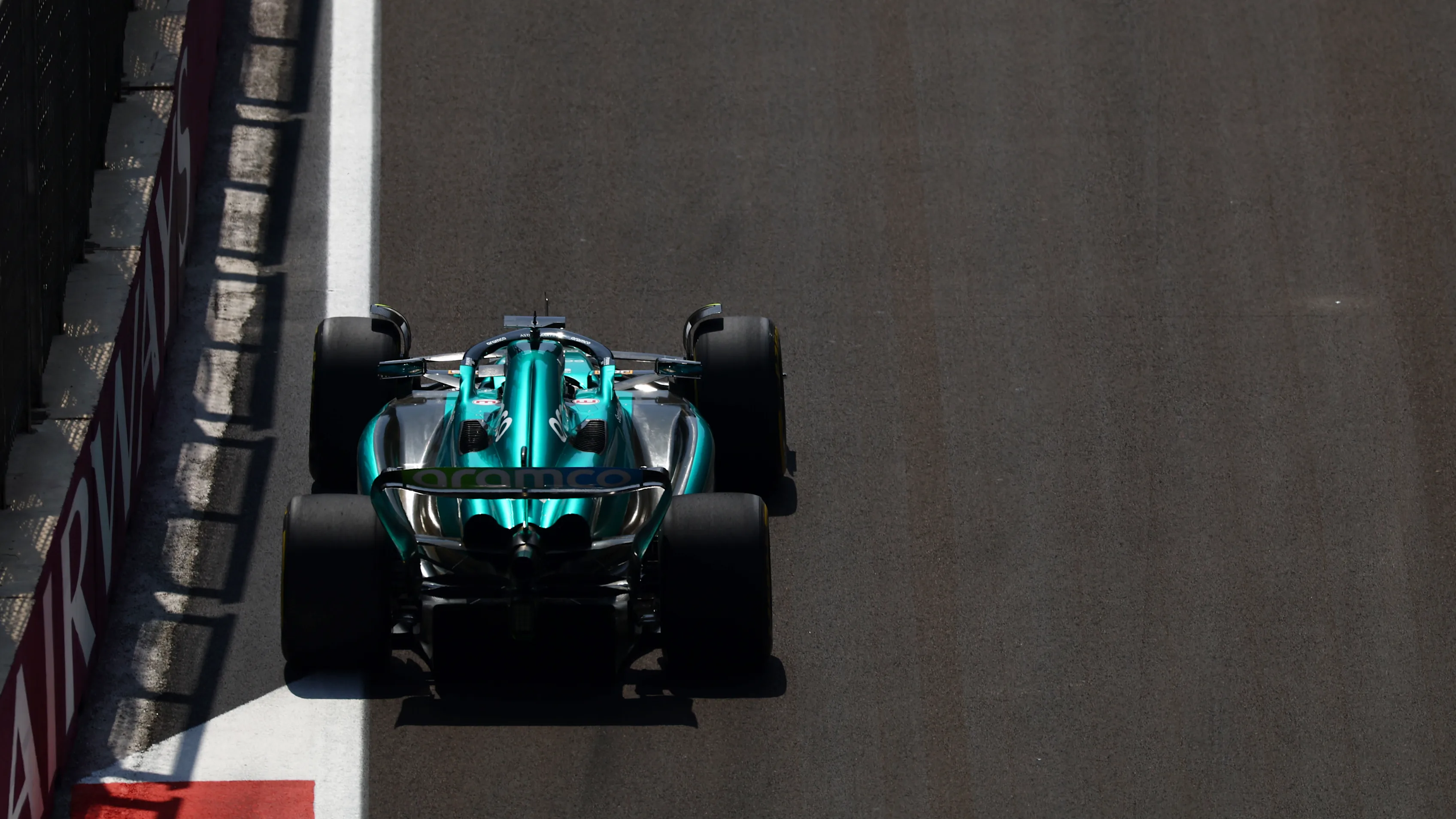 BAKU, AZERBAIJAN - APRIL 28: Lance Stroll of Canada driving the (18) Aston Martin AMR23 Mercedes on