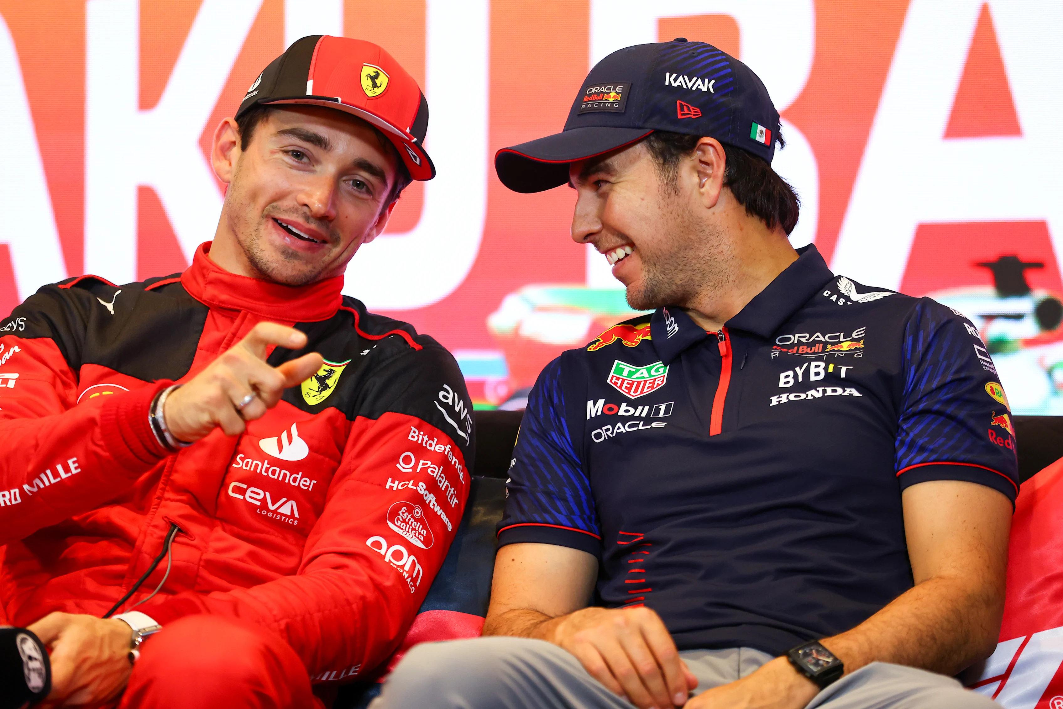 BAKU, AZERBAIJAN - APRIL 28: Pole position qualifier Charles Leclerc of Monaco and Ferrari and