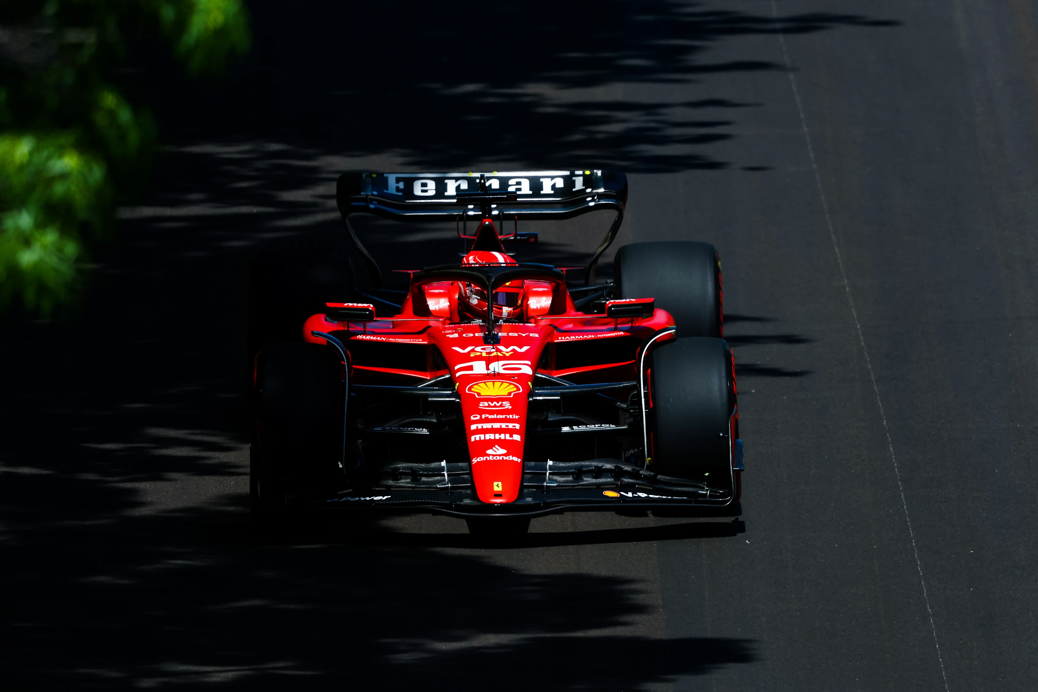 BAKU, AZERBAIJAN - APRIL 29: Charles Leclerc of Monaco driving the (16) Ferrari SF-23 on track