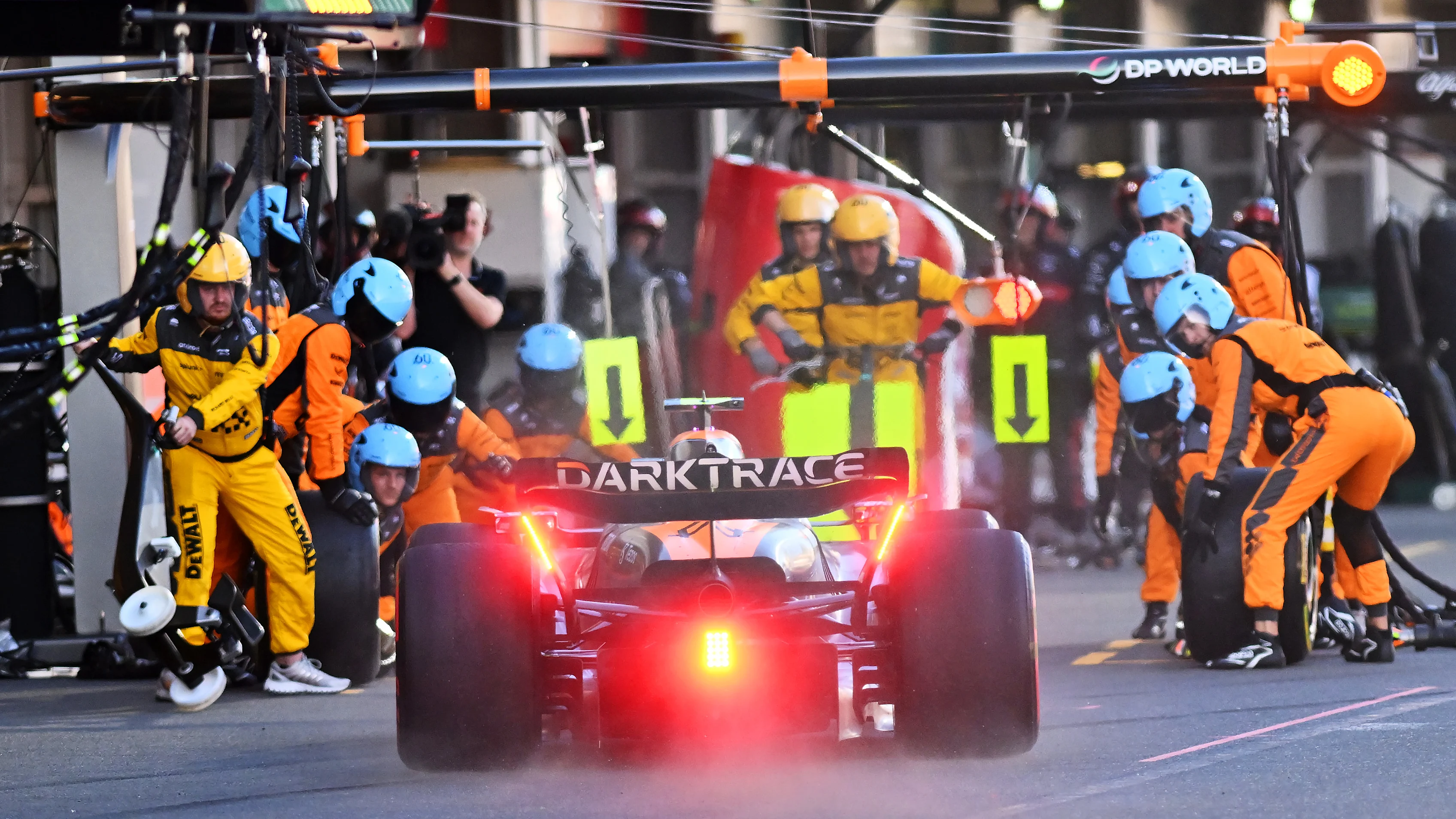 BAKU, AZERBAIJAN - APRIL 29: Lando Norris of Great Britain driving the (4) McLaren MCL60 Mercedes