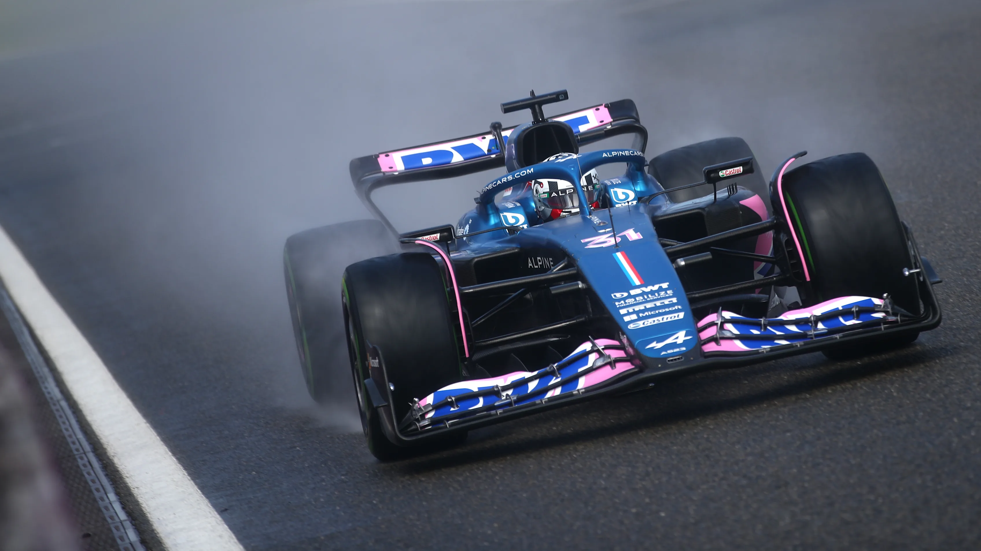 SPA, BELGIUM - JULY 29: Esteban Ocon of France driving the (31) Alpine F1 A523 Renault on track