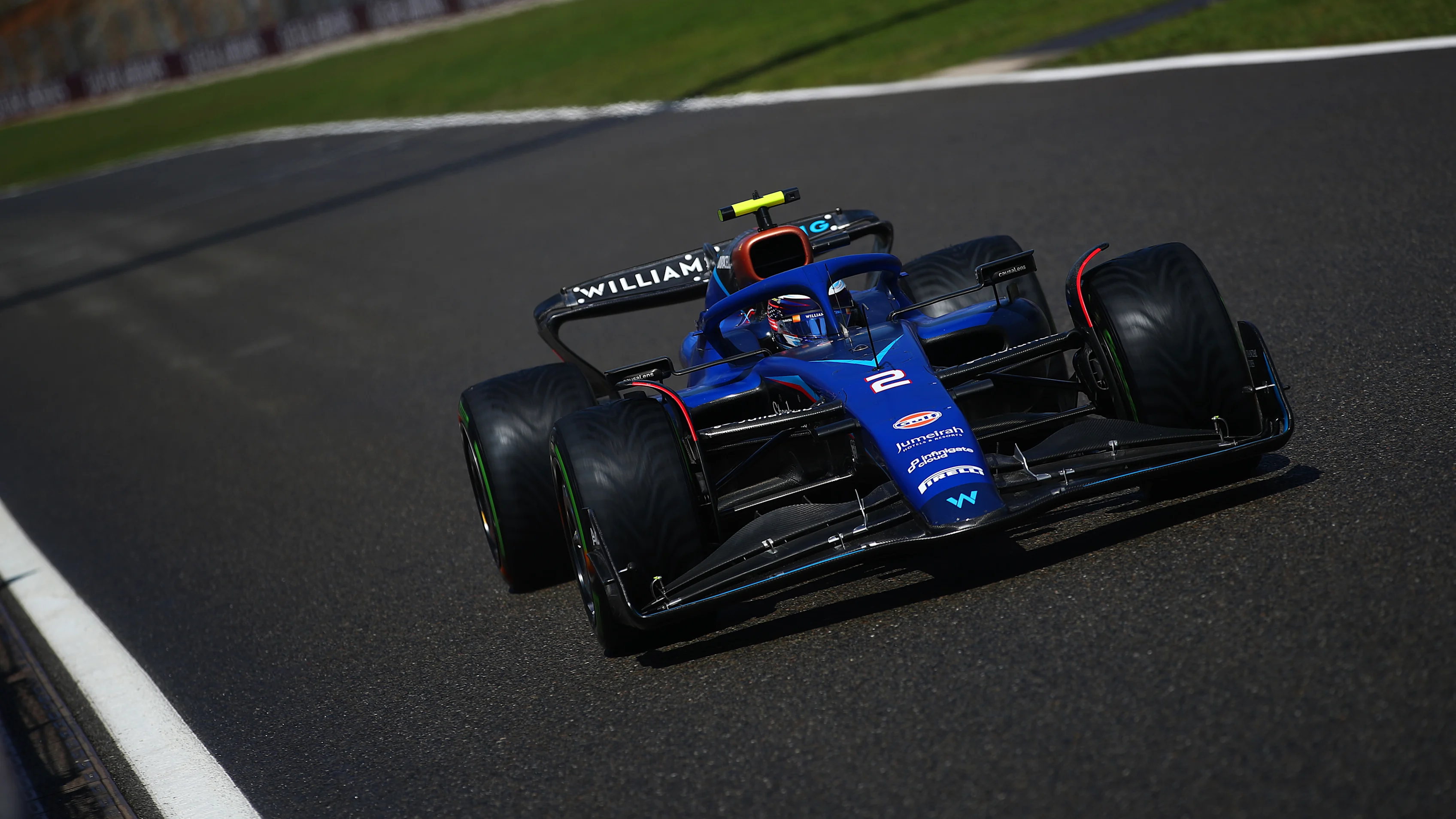 SPA, BELGIUM - JULY 29: Logan Sargeant of United States driving the (2) Williams FW45 Mercedes on