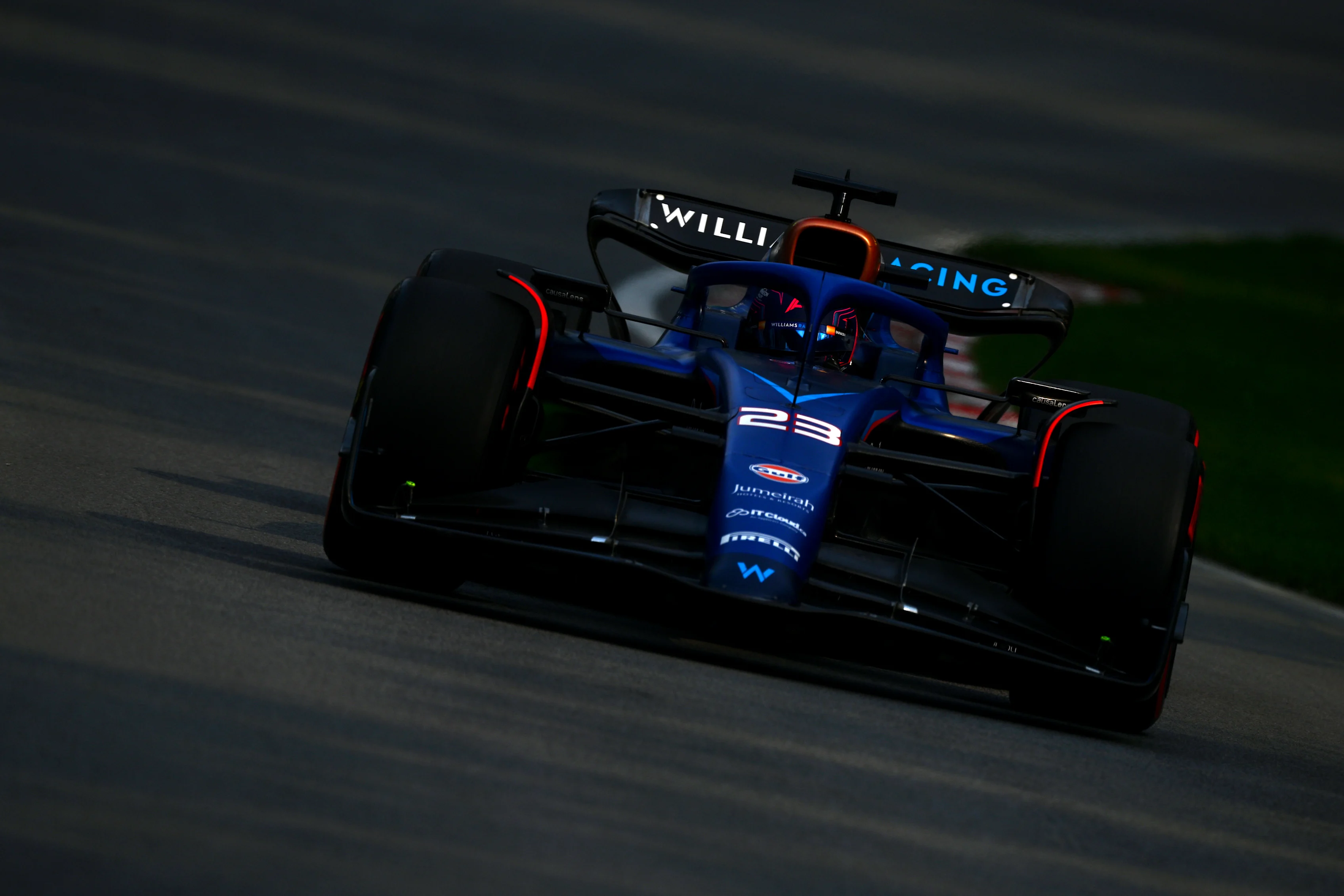 MONTREAL, QUEBEC - JUNE 16: Alexander Albon of Thailand driving the (23) Williams FW45 Mercedes on track during practice ahead of the F1 Grand Prix of Canada at Circuit Gilles Villeneuve on June 16, 2023 in Montreal, Quebec. (Photo by Clive Mason/Getty Images)