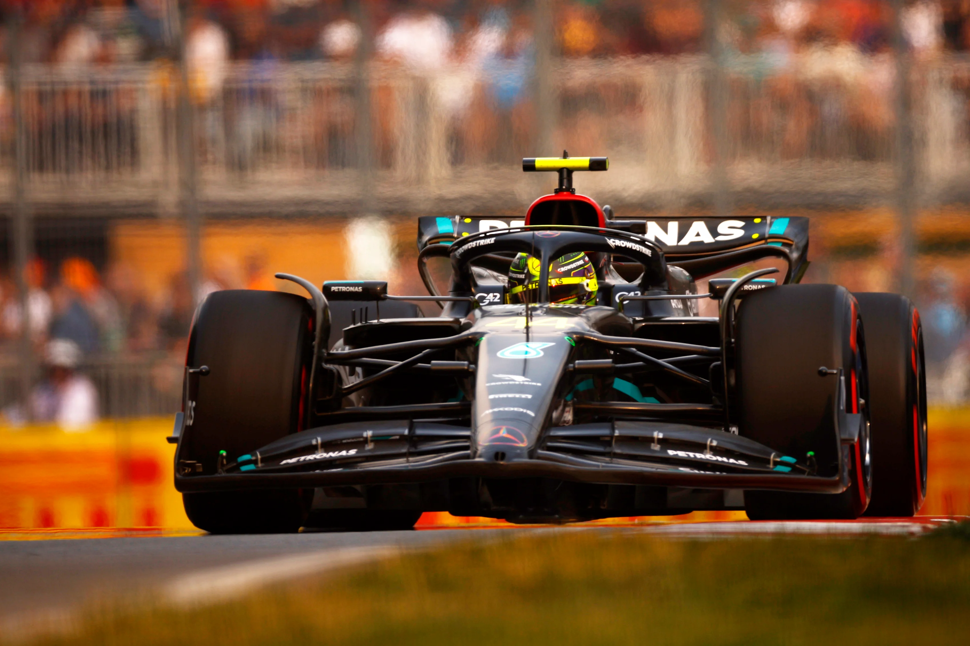 MONTREAL, QUEBEC - JUNE 16: Lewis Hamilton of Great Britain driving the (44) Mercedes AMG Petronas