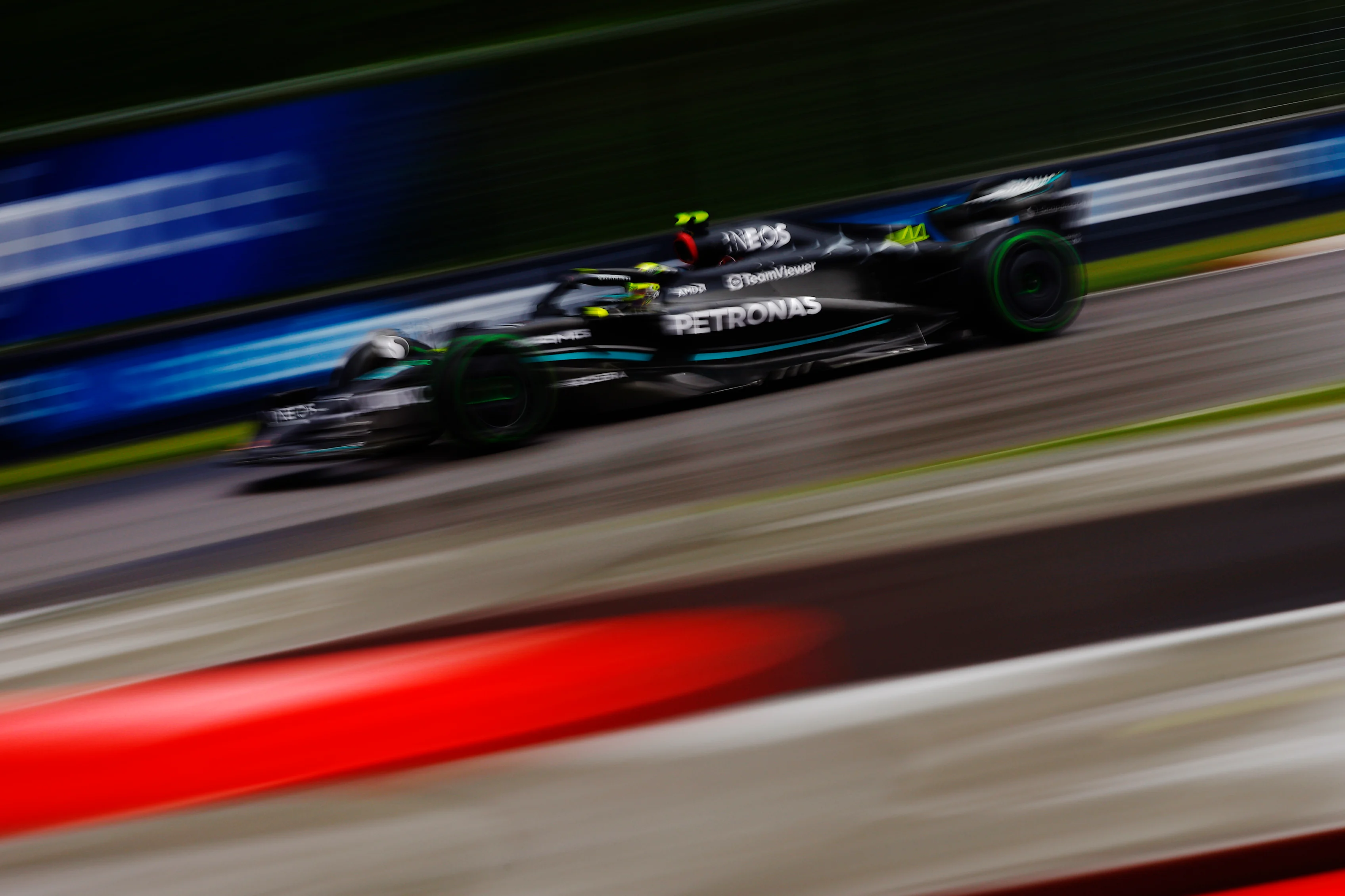 MONTREAL, QUEBEC - JUNE 17: Lewis Hamilton of Great Britain driving the (44) Mercedes AMG Petronas F1 Team W14 on track during final practice ahead of the F1 Grand Prix of Canada at Circuit Gilles Villeneuve on June 17, 2023 in Montreal, Quebec. (Photo by Jared C. Tilton/Getty Images)