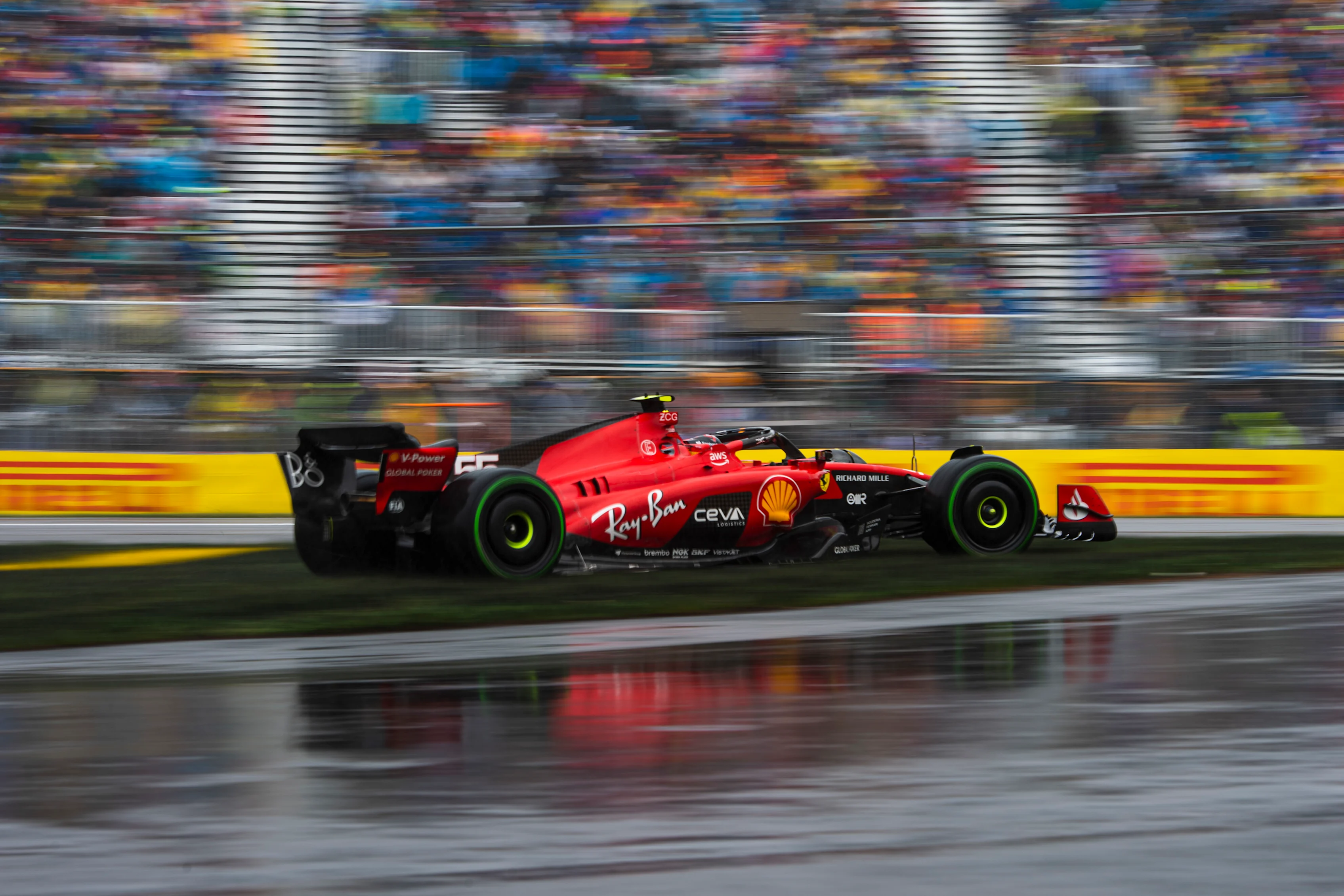 MONTREAL, QUEBEC - JUNE 17: Carlos Sainz of Spain driving (55) the Ferrari SF-23 on track during