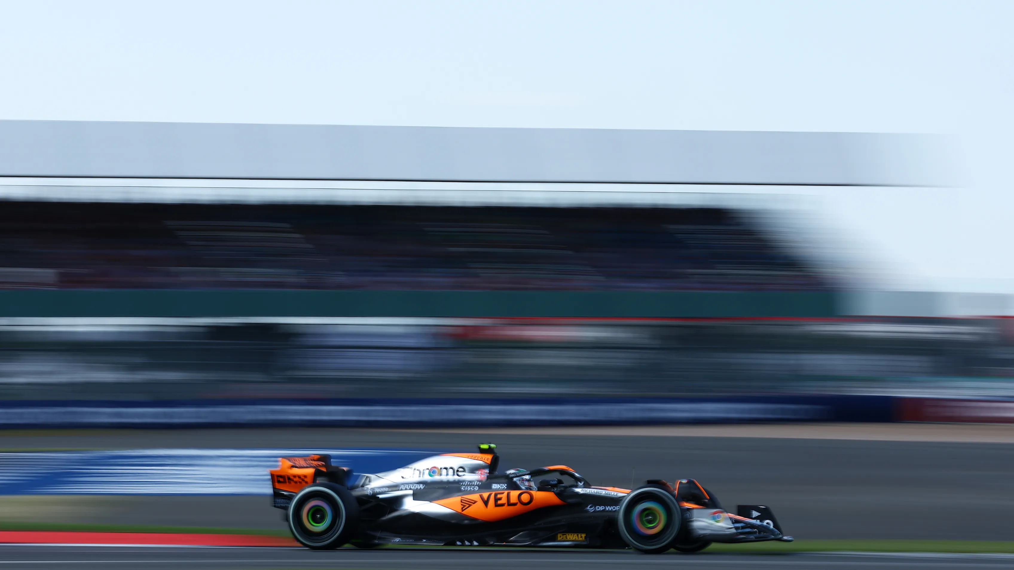 NORTHAMPTON, ENGLAND - JULY 07: Lando Norris of Great Britain driving the (4) McLaren MCL60