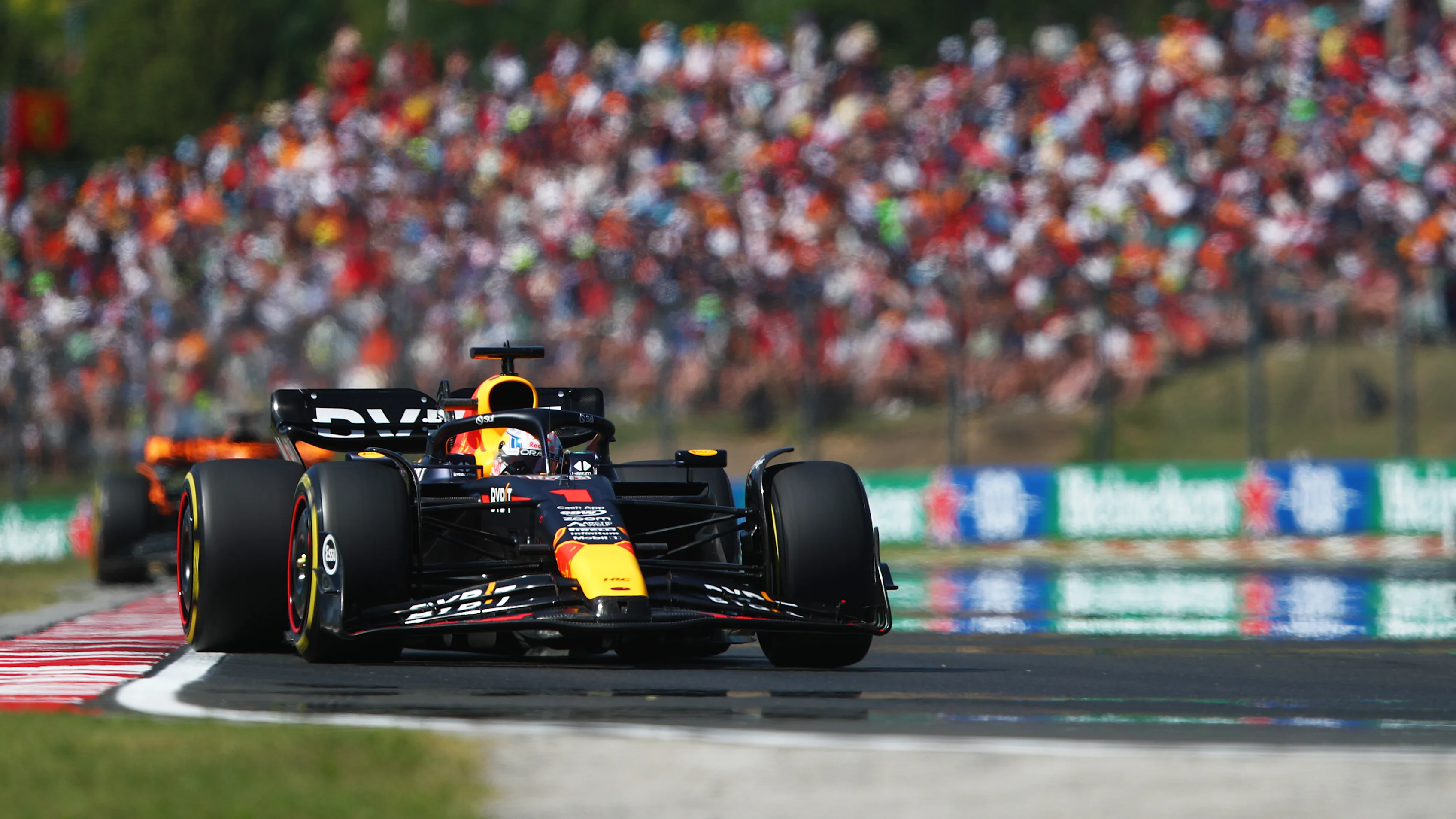 BUDAPEST, HUNGARY - JULY 23: Max Verstappen of the Netherlands driving the (1) Oracle Red Bull