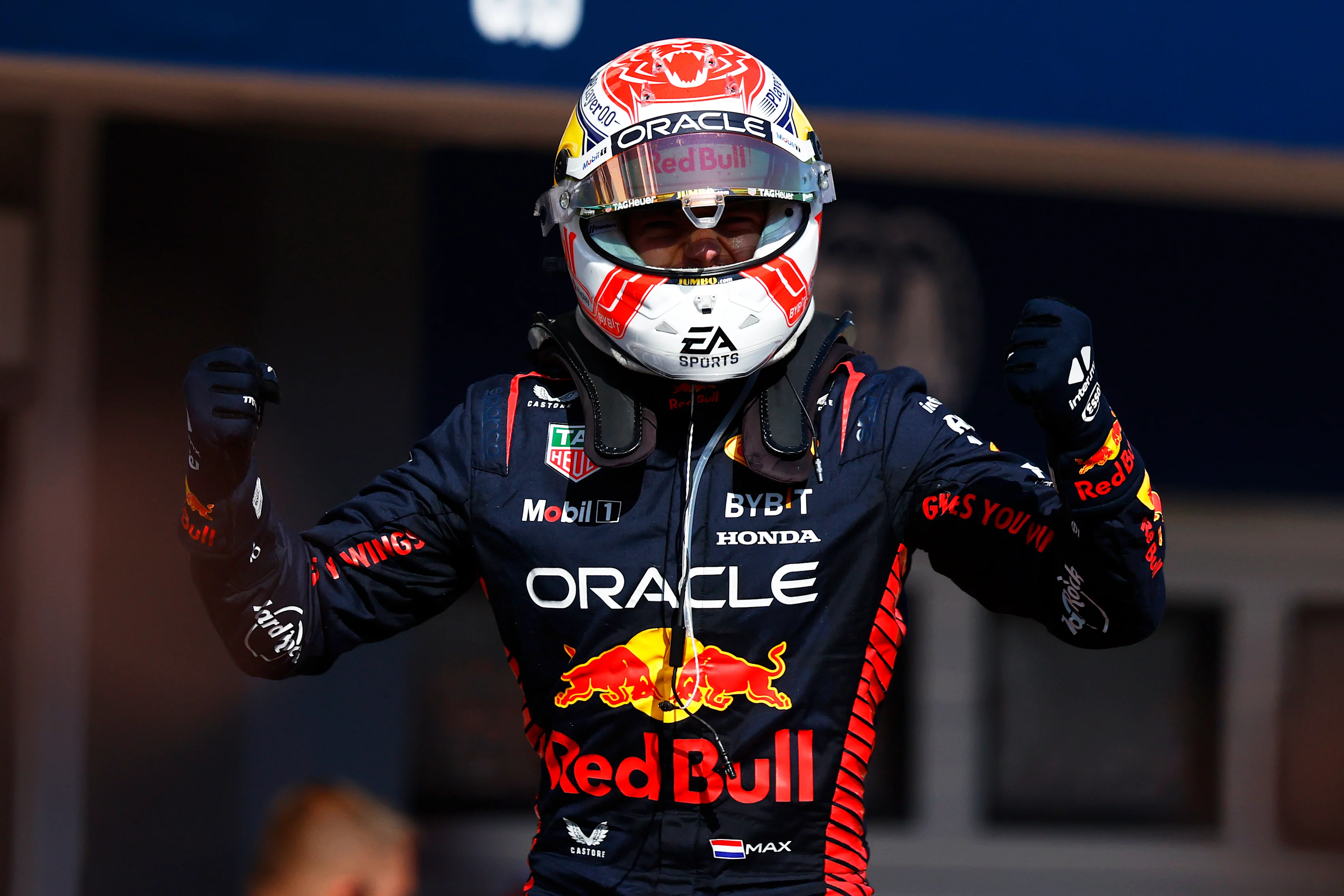 BUDAPEST, HUNGARY - JULY 23: Race winner Max Verstappen of the Netherlands and Oracle Red Bull