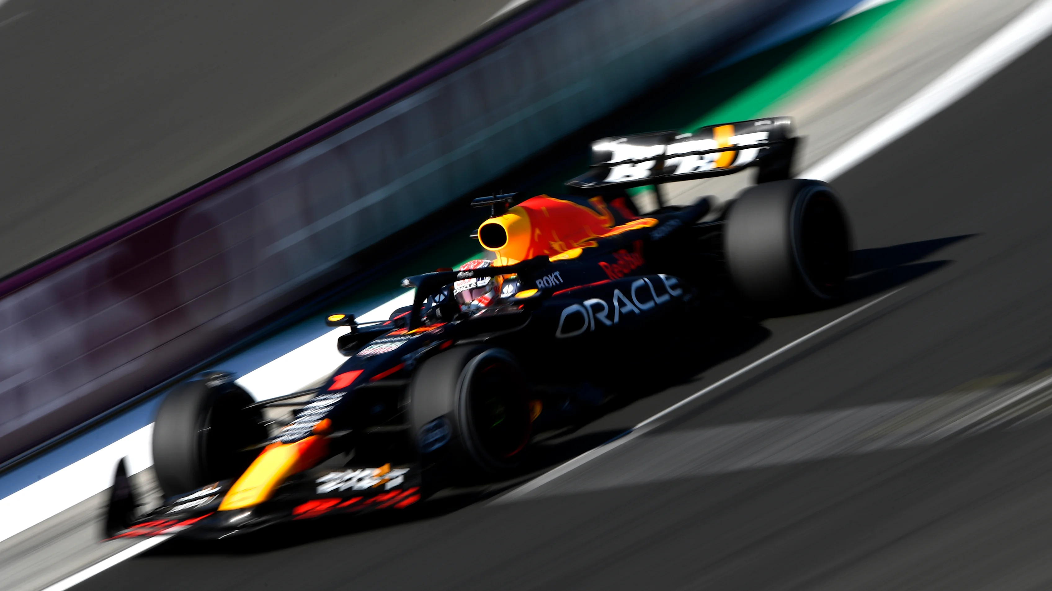 BUDAPEST, HUNGARY - JULY 23: Max Verstappen of the Netherlands driving the (1) Oracle Red Bull