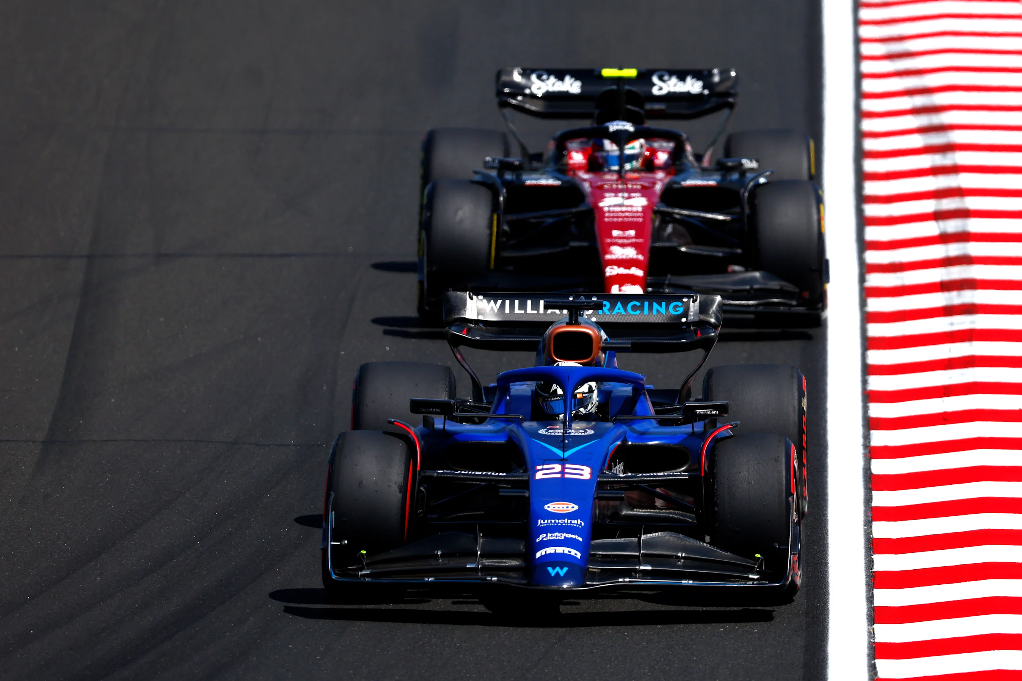 BUDAPEST, HUNGARY - JULY 22: Alexander Albon of Thailand driving the (23) Williams FW45 Mercedes