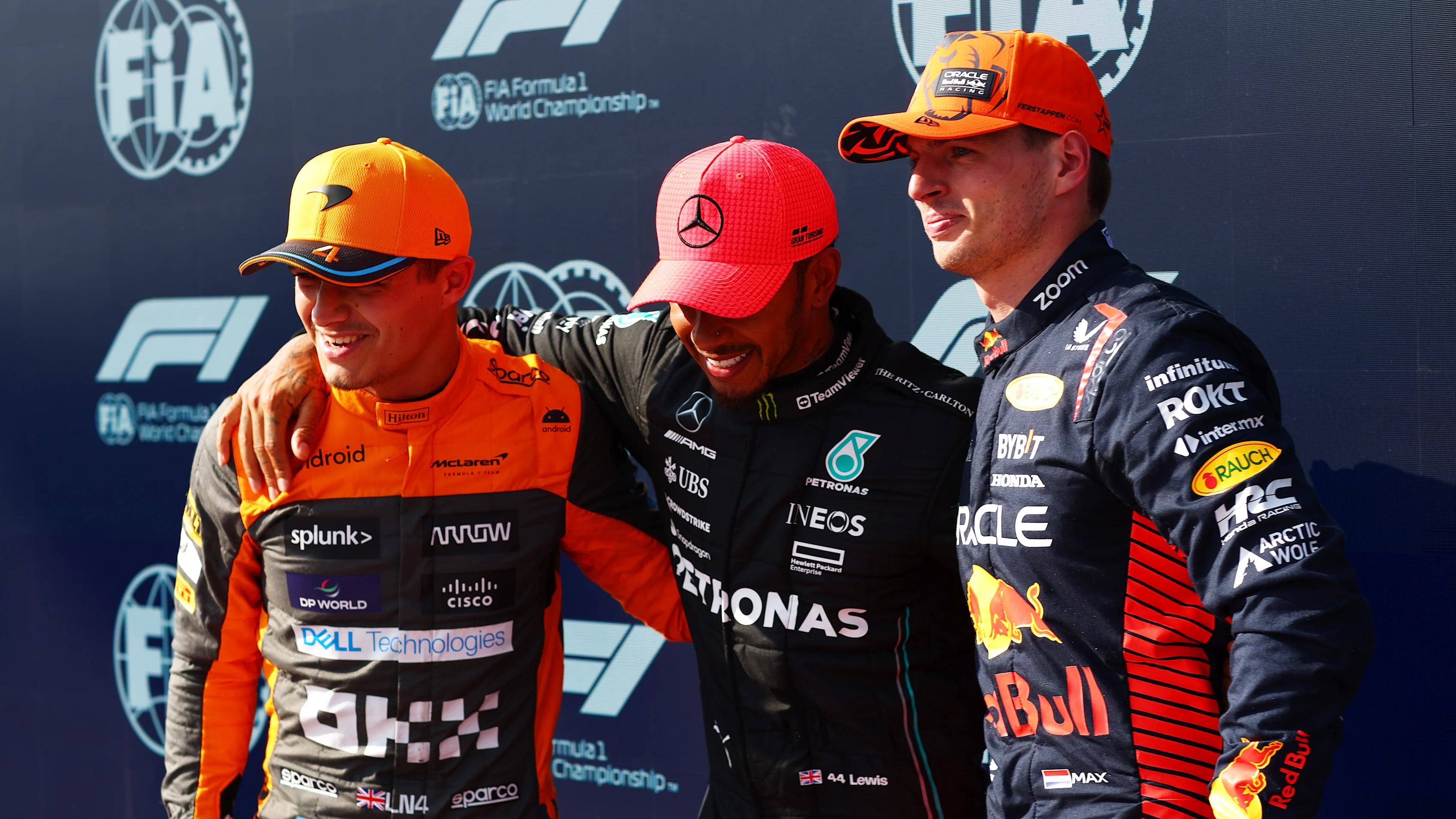 BUDAPEST, HUNGARY - JULY 22: Pole position qualifier Lewis Hamilton of Great Britain and Mercedes