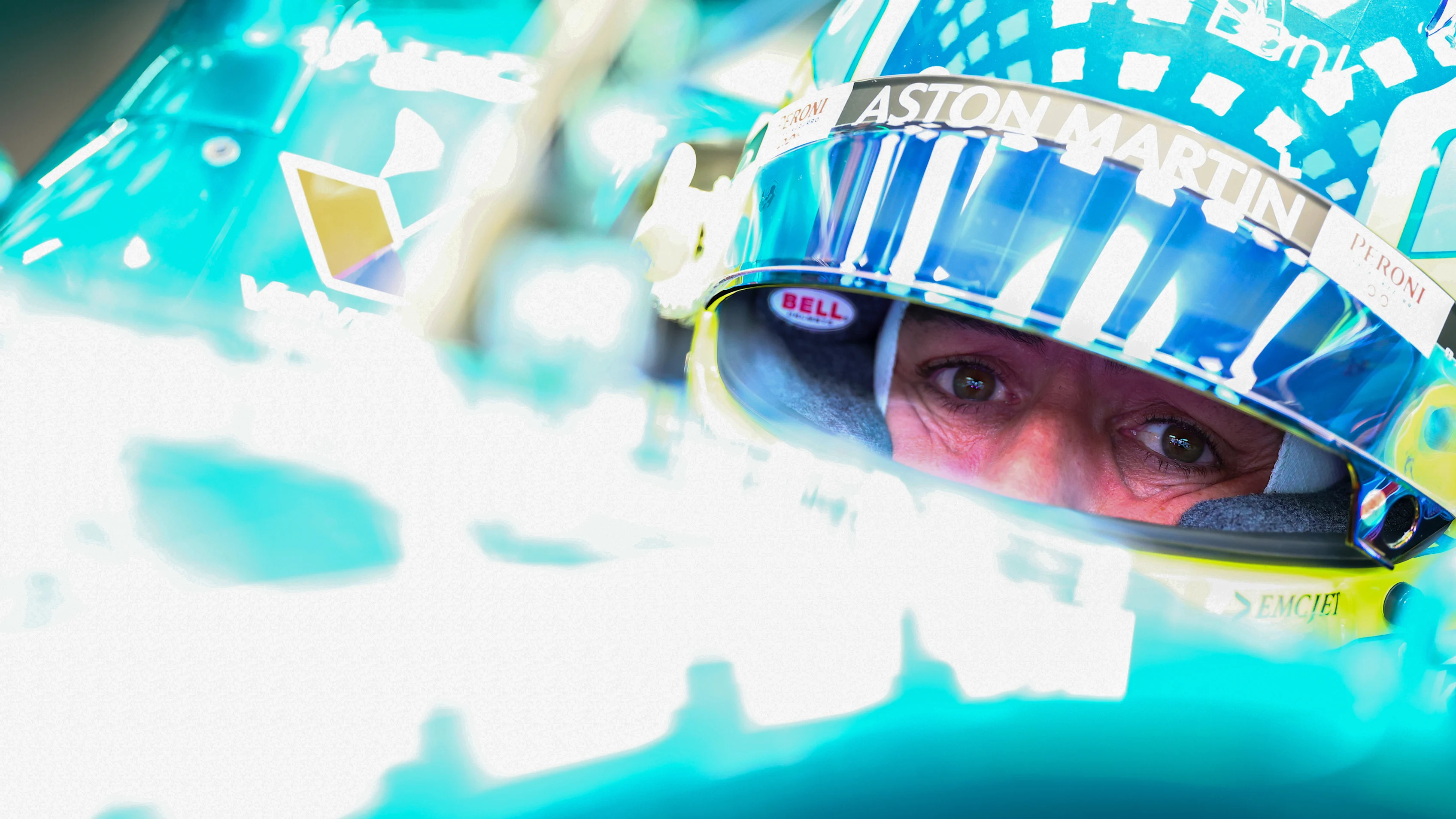MONZA, ITALY - SEPTEMBER 01: Fernando Alonso of Spain and Aston Martin F1 Team prepares to drive in the garage during practice ahead of the F1 Grand Prix of Italy at Autodromo Nazionale Monza on September 01, 2023 in Monza, Italy. (Photo by Dan Istitene - Formula 1/Formula 1 via Getty Images)