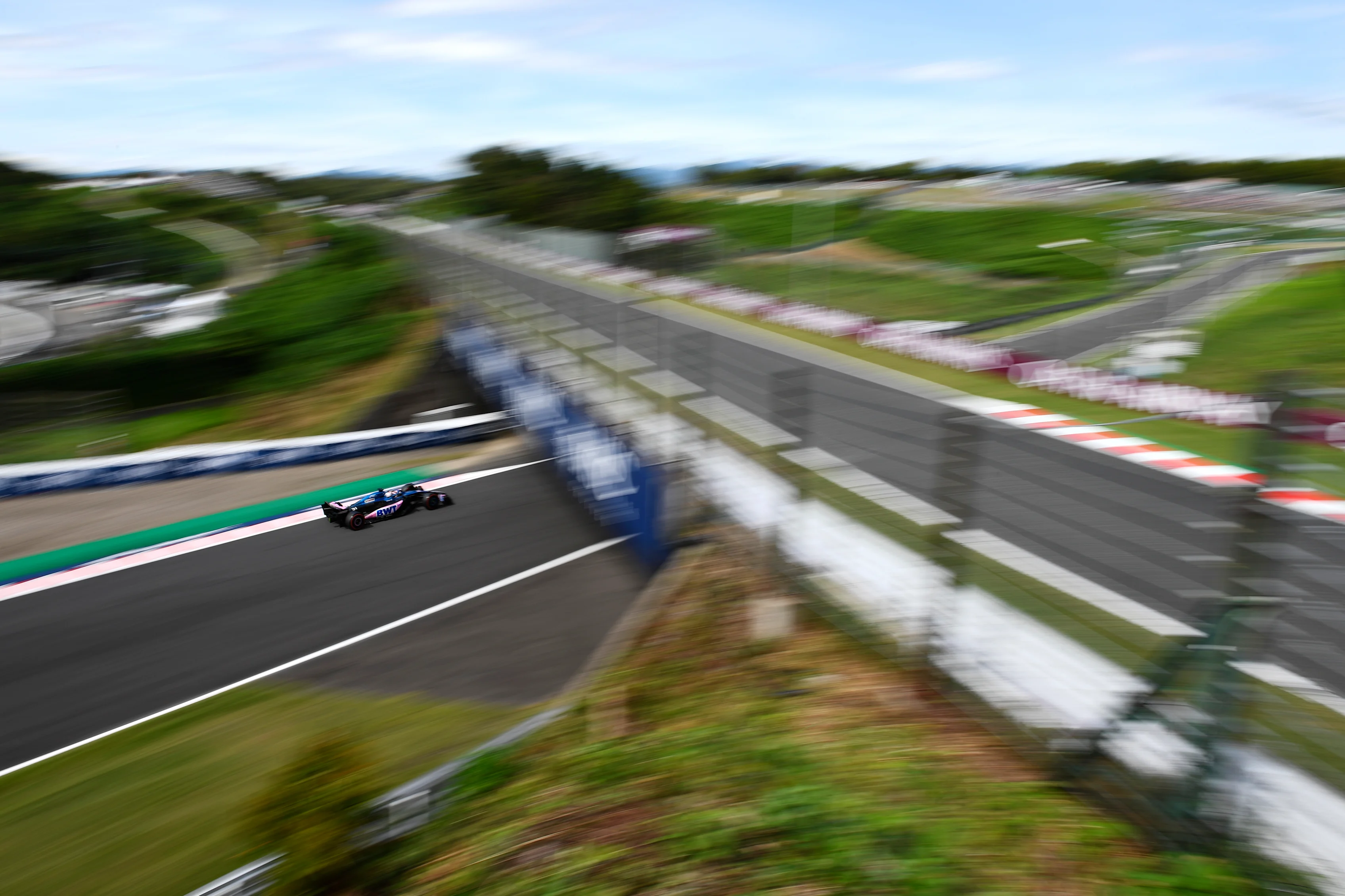 SUZUKA, JAPAN - SEPTEMBER 23: Esteban Ocon of France driving the (31) Alpine F1 A523 Renault on track during final practice ahead of the F1 Grand Prix of Japan at Suzuka International Racing Course on September 23, 2023 in Suzuka, Japan. (Photo by Rudy Carezzevoli/Getty Images)
