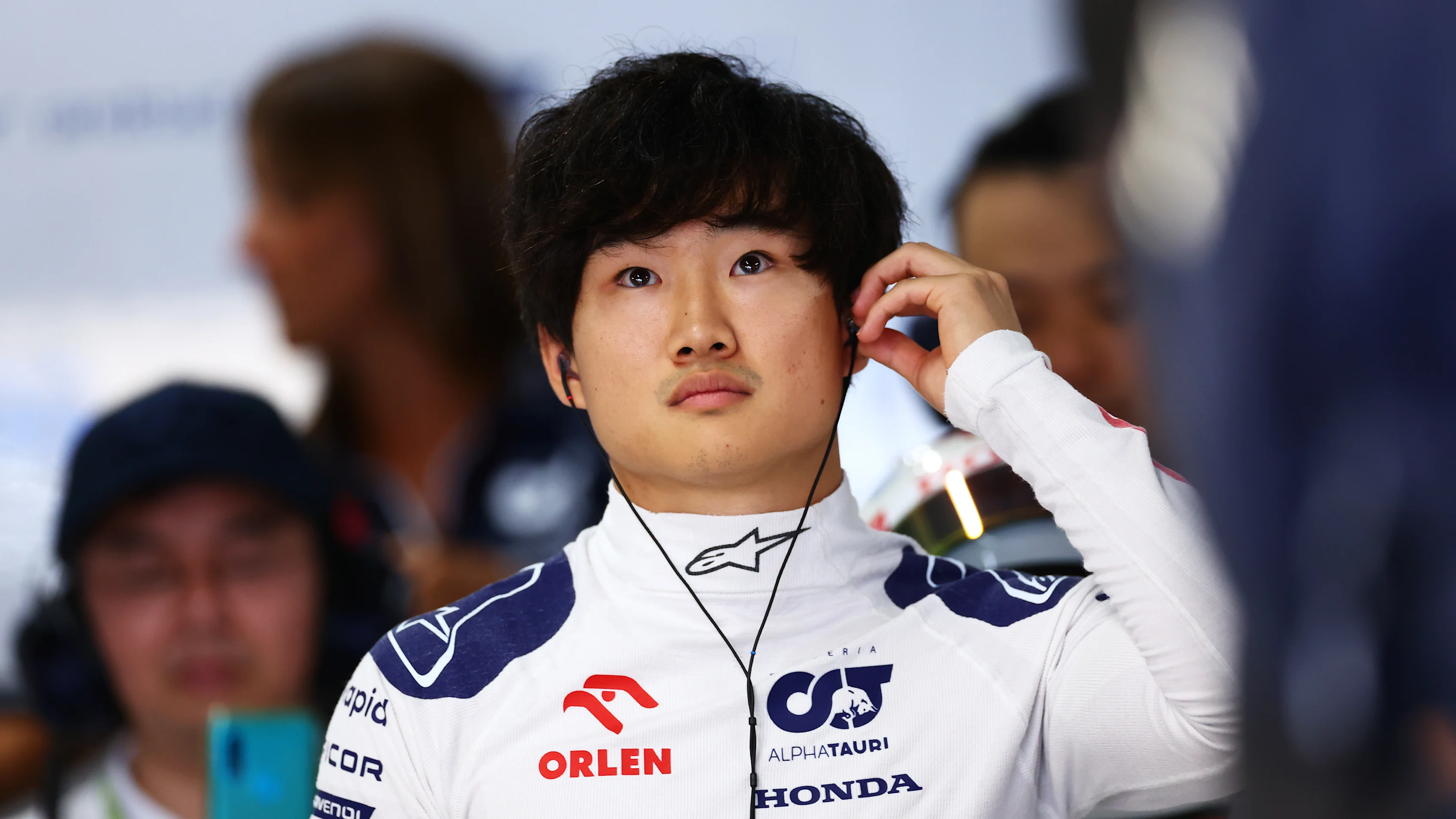 SUZUKA, JAPAN - SEPTEMBER 23: Yuki Tsunoda of Japan and Scuderia AlphaTauri prepares to drive in