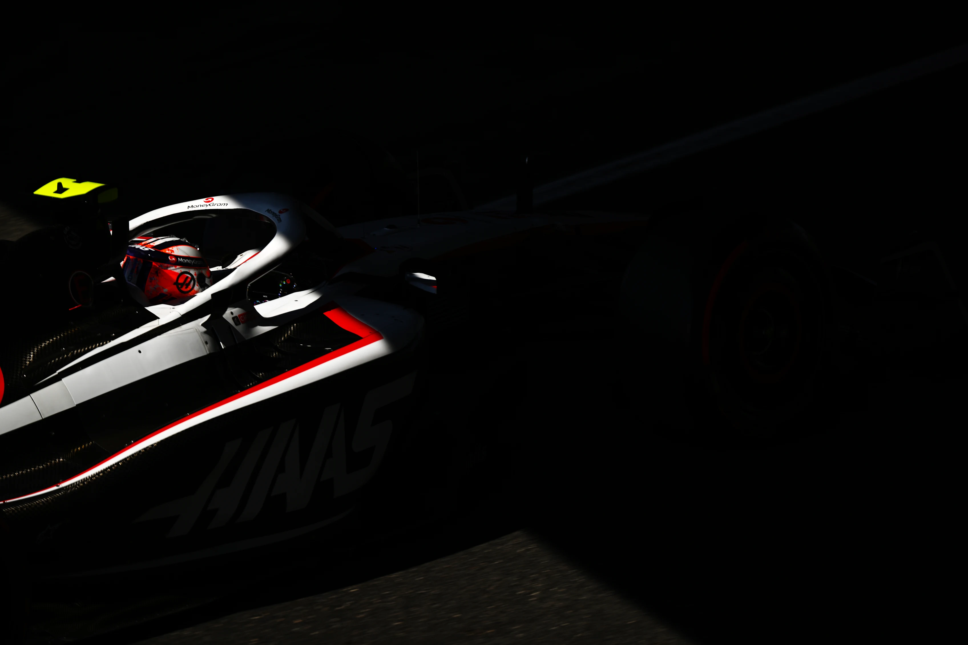 SUZUKA, JAPAN - SEPTEMBER 23: Nico Hulkenberg of Germany driving the (27) Haas F1 VF-23 Ferrari on track during final practice ahead of the F1 Grand Prix of Japan at Suzuka International Racing Course on September 23, 2023 in Suzuka, Japan. (Photo by Clive Mason/Getty Images)