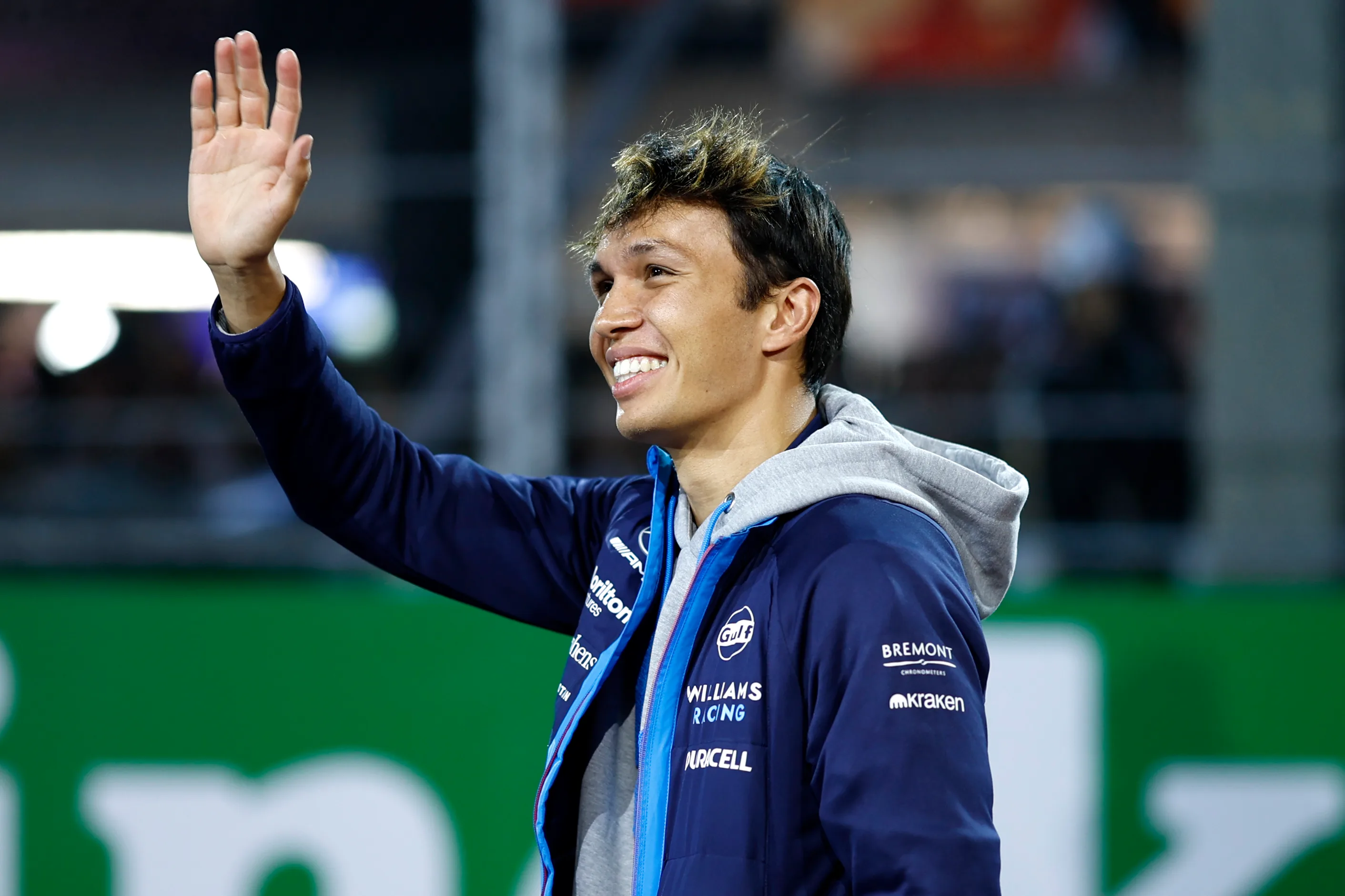 LAS VEGAS, NEVADA - NOVEMBER 18: Alexander Albon of Thailand and Williams looks on from the drivers