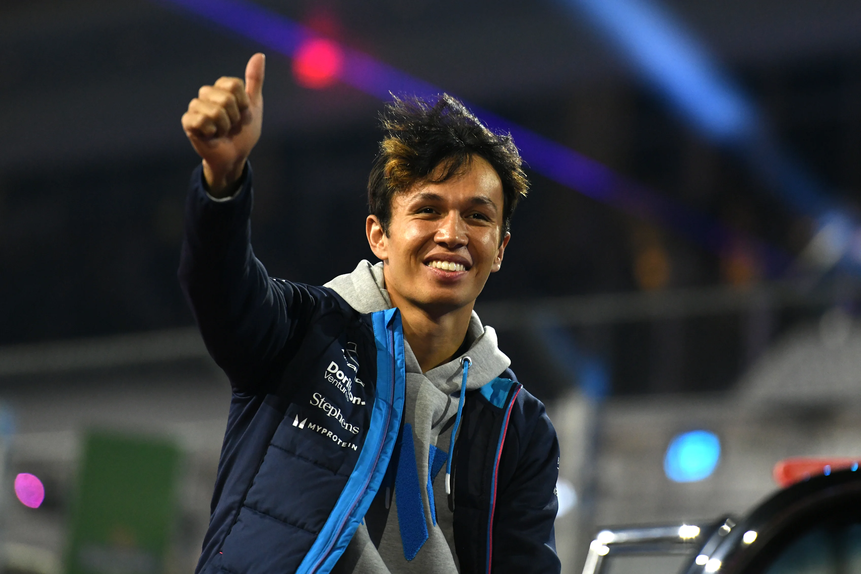 LAS VEGAS, NEVADA - NOVEMBER 18: Alexander Albon of Thailand and Williams looks on from the drivers