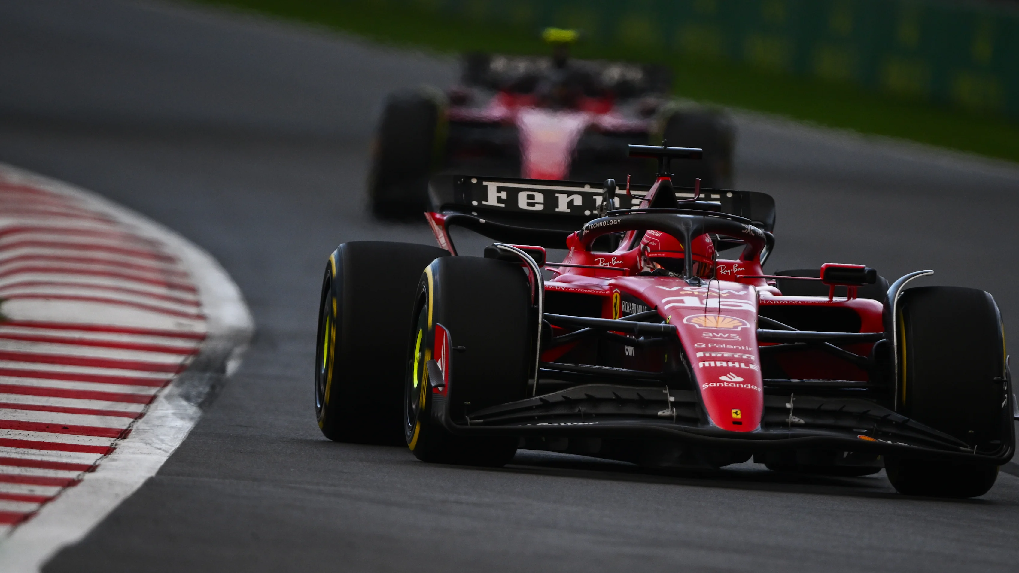 MEXICO CITY, MEXICO - OCTOBER 27: Charles Leclerc of Monaco driving the (16) Ferrari SF-23 on track