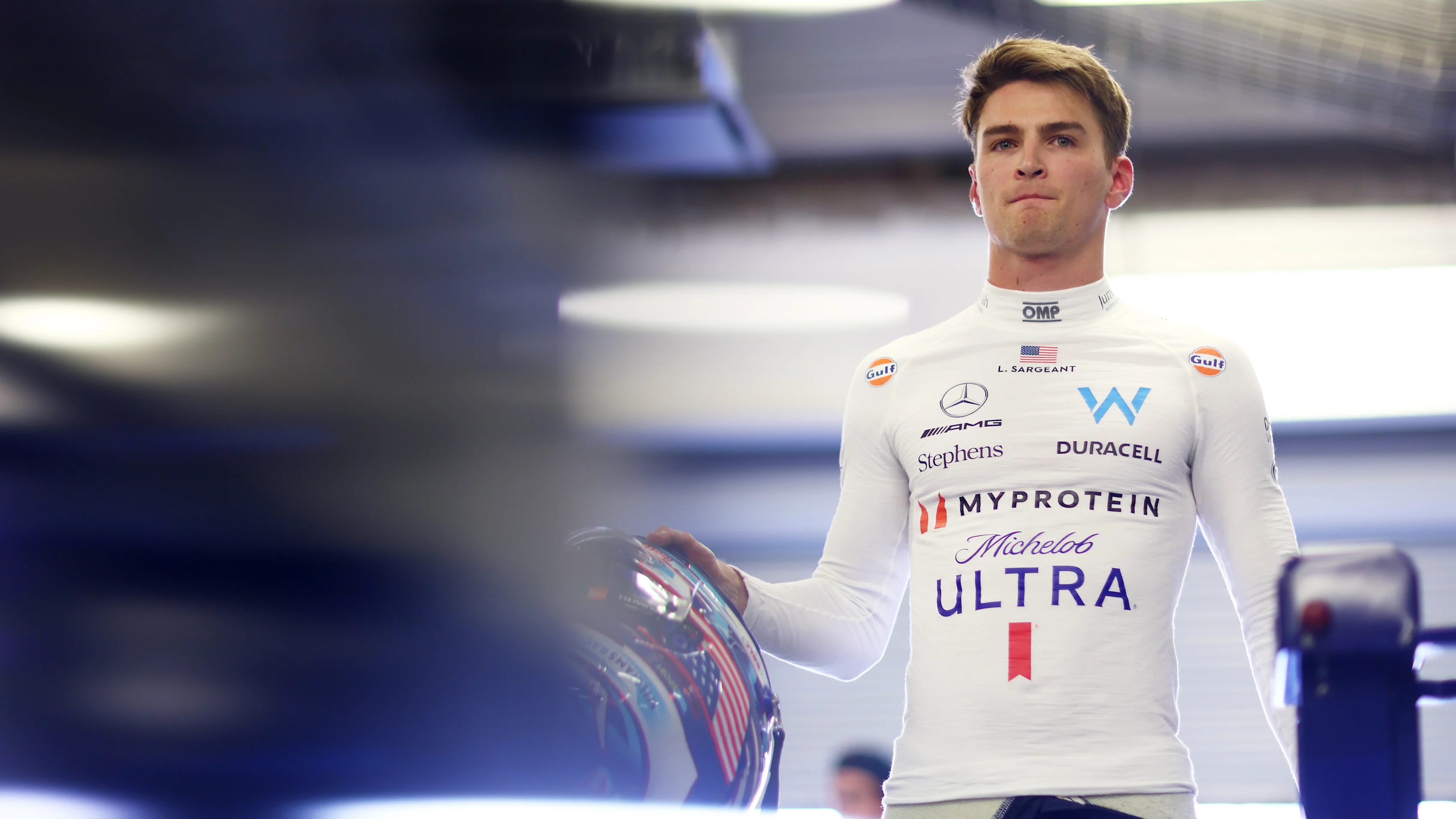 MEXICO CITY, MEXICO - OCTOBER 28: 20th placed qualifier Logan Sargeant of United States and